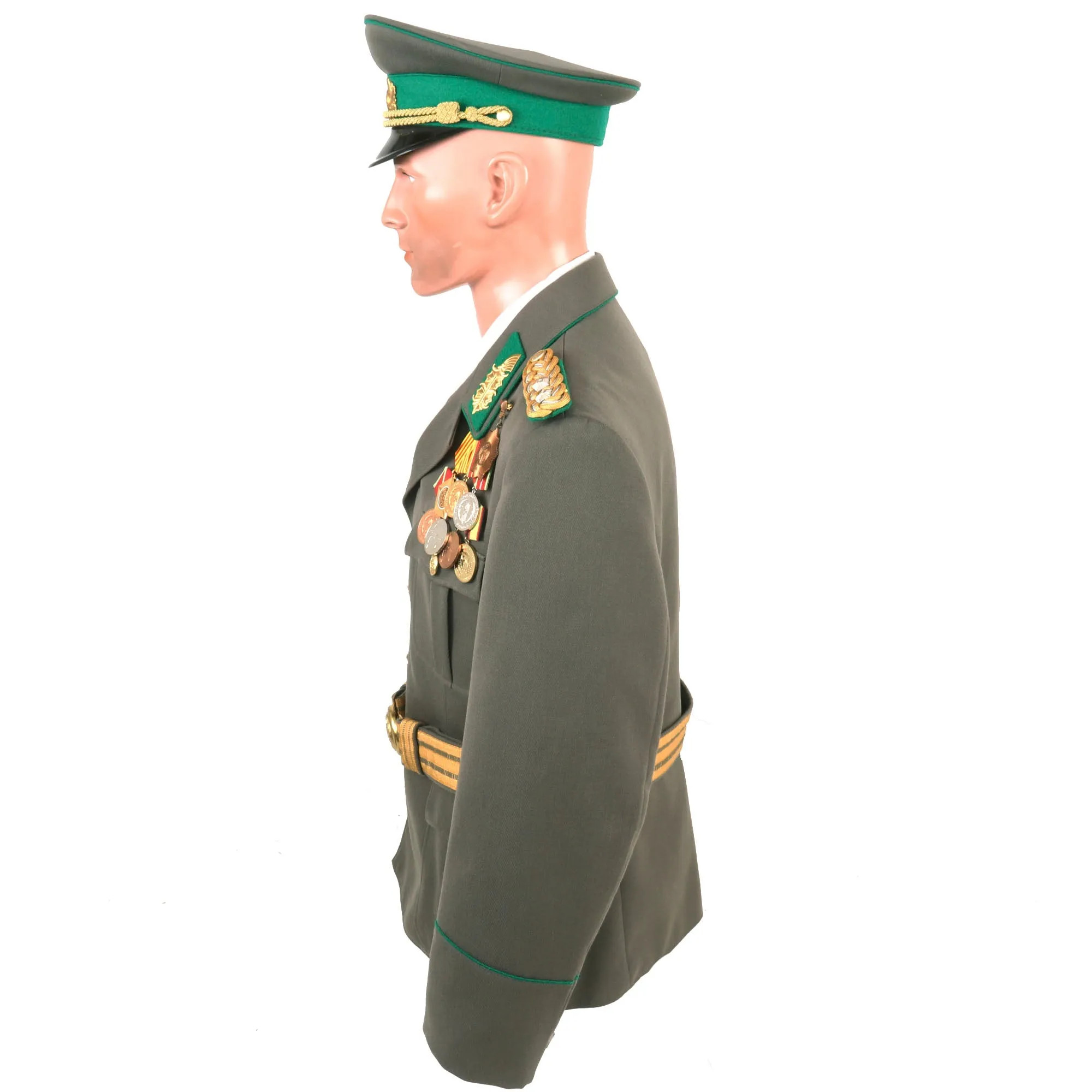 Original East German Cold War DDR Border Guard Generalleutnant Lieutenant General’s Uniform with Visor Cap & Belt - 8 Medals