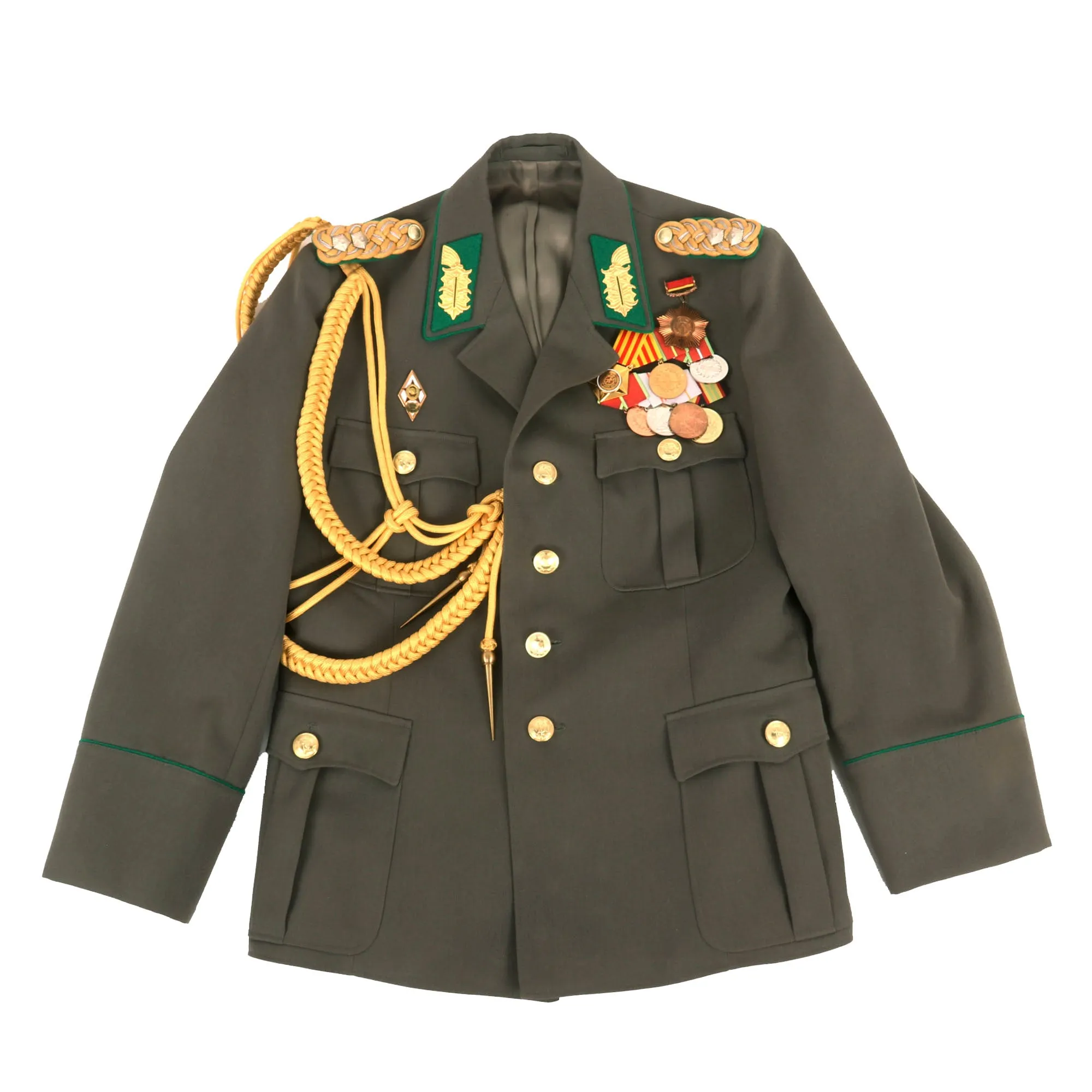 Original East German Cold War DDR Border Guard Generalleutnant Lieutenant General’s Uniform with Visor Cap & Belt - 8 Medals