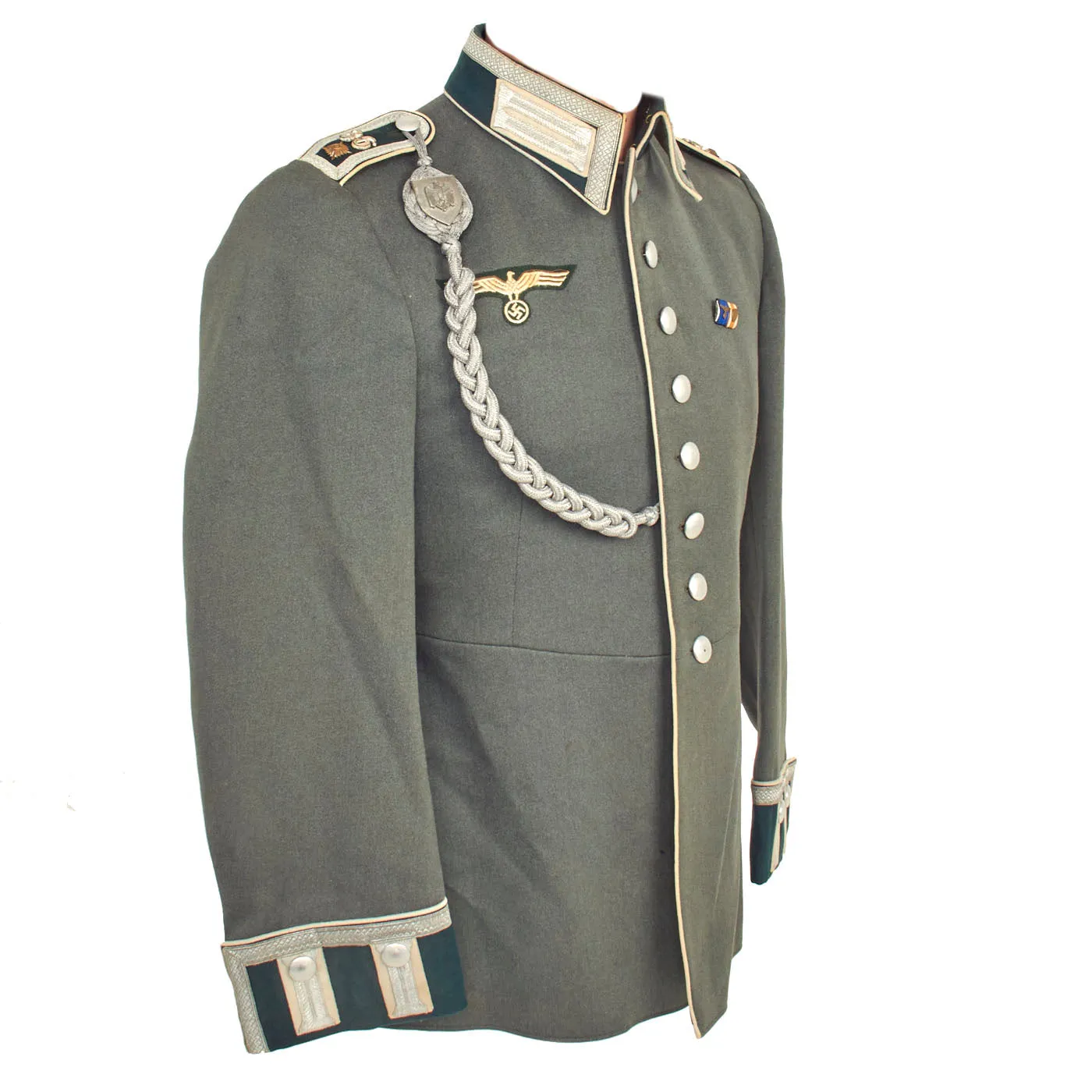 Original German WWII Named Heer 36th Infantry Feldwebel M35 Waffenrock Tunic with Pants and Marksmanship Lanyard - dated 1935