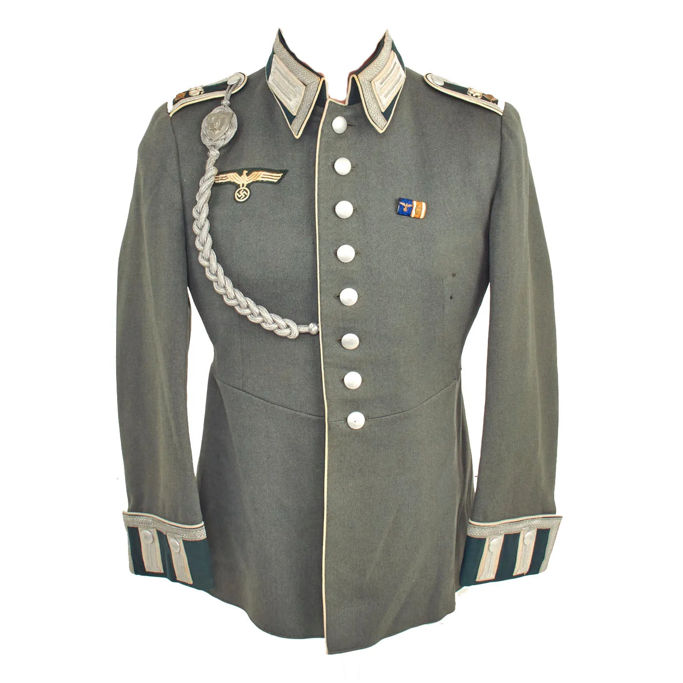 Original German WWII Named Heer 36th Infantry Feldwebel M35 Waffenrock Tunic with Pants and Marksmanship Lanyard - dated 1935