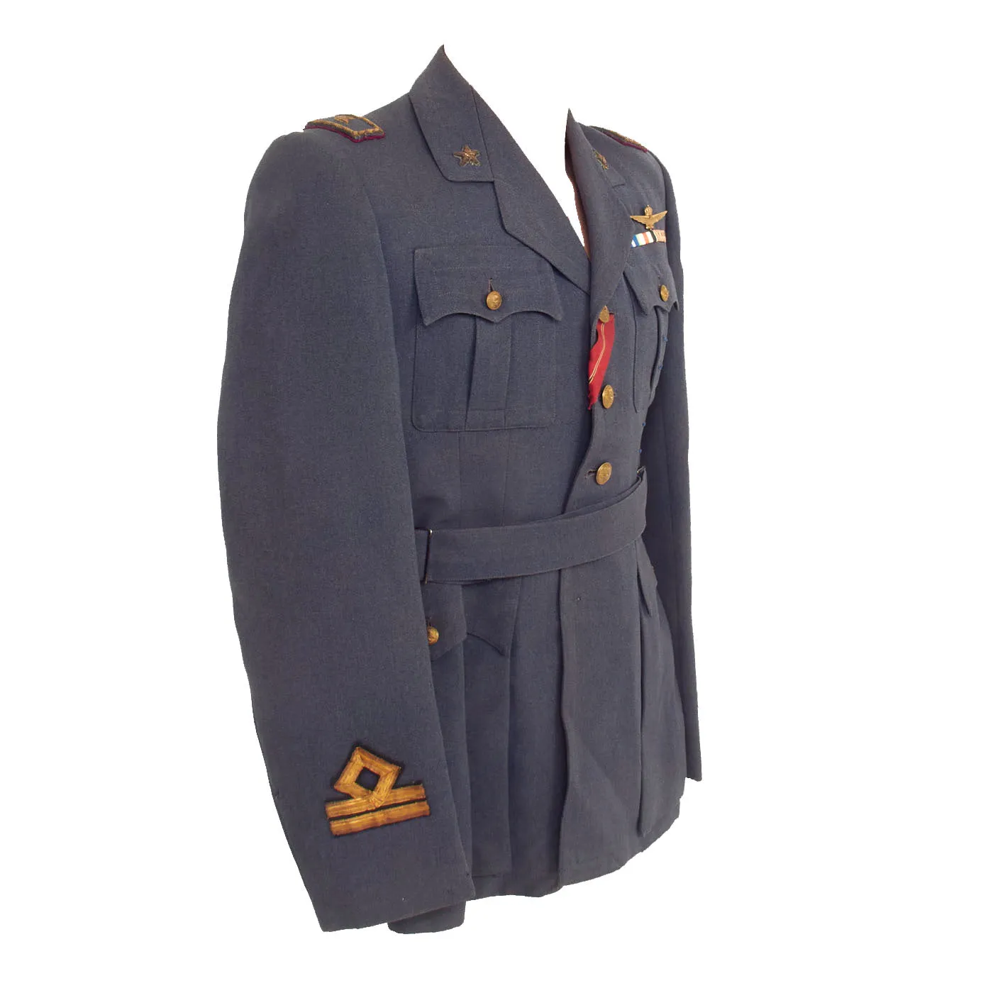 Original WWII Italian Regia Aeronautica Air Force Pilot Uniform Tunic with Milan Made Pilot Wings