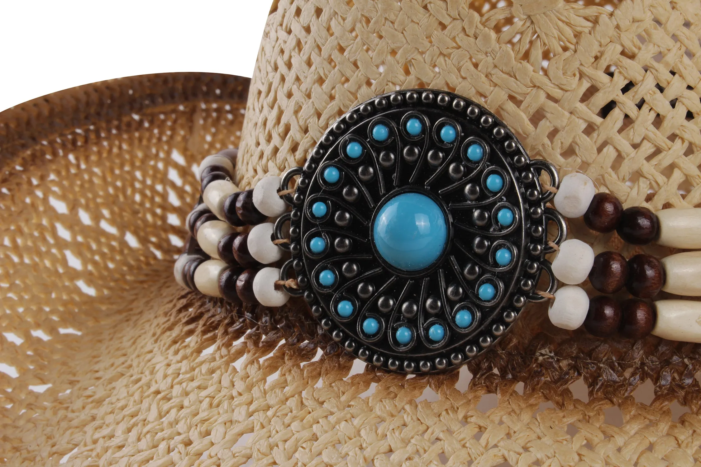 Pegasus Blue Circular Bead Cowboy Hat