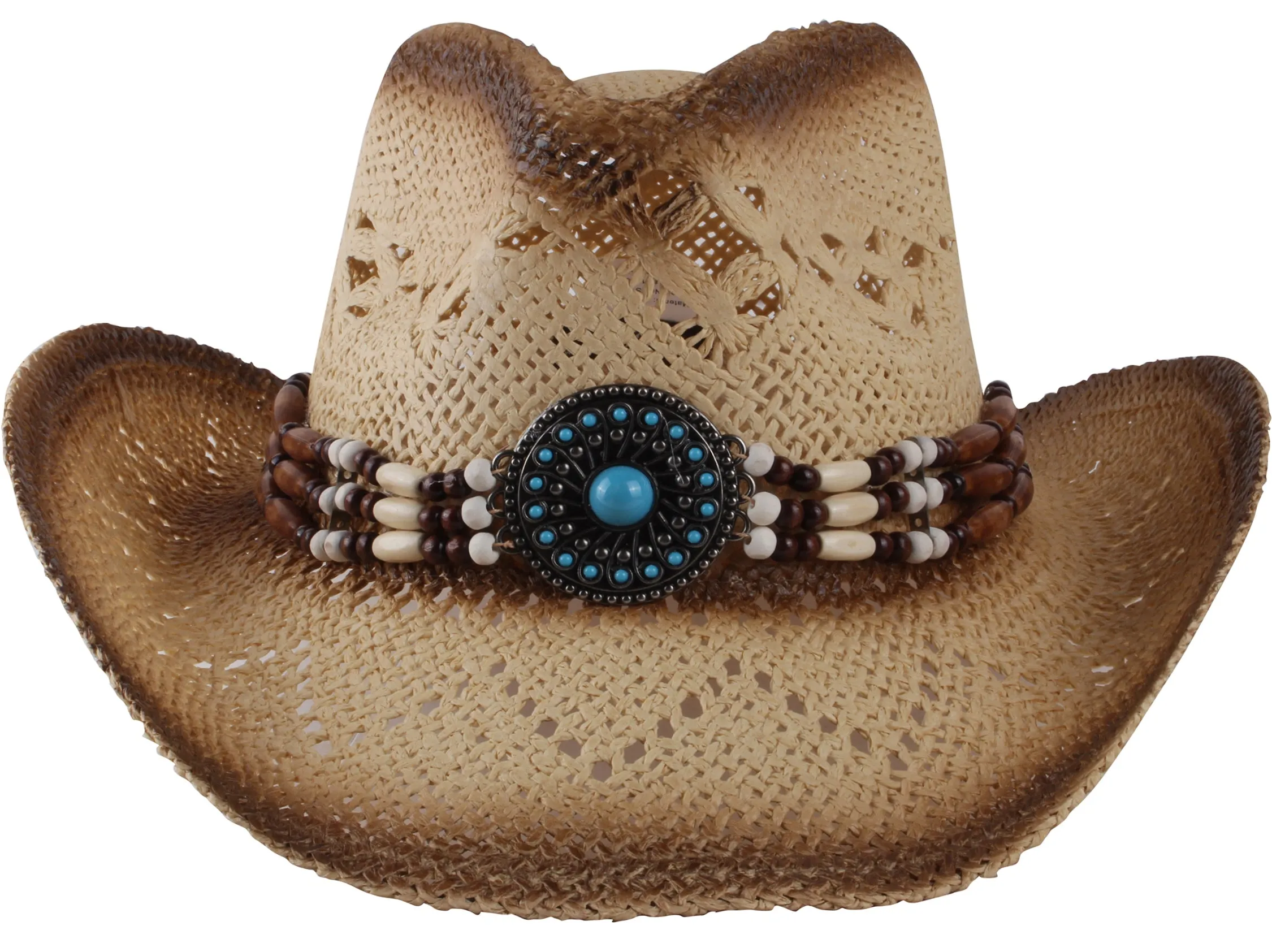 Pegasus Blue Circular Bead Cowboy Hat