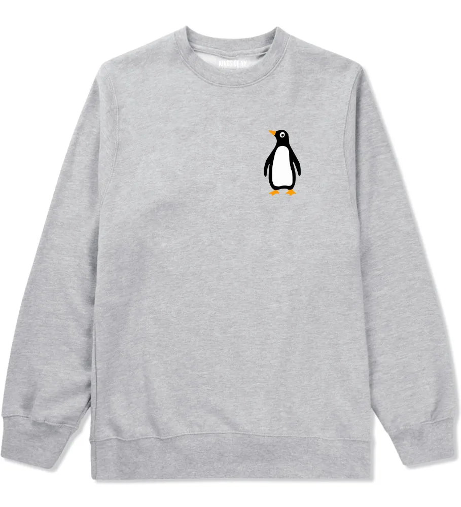 Penguin Animal Chest Mens Crewneck Sweatshirt