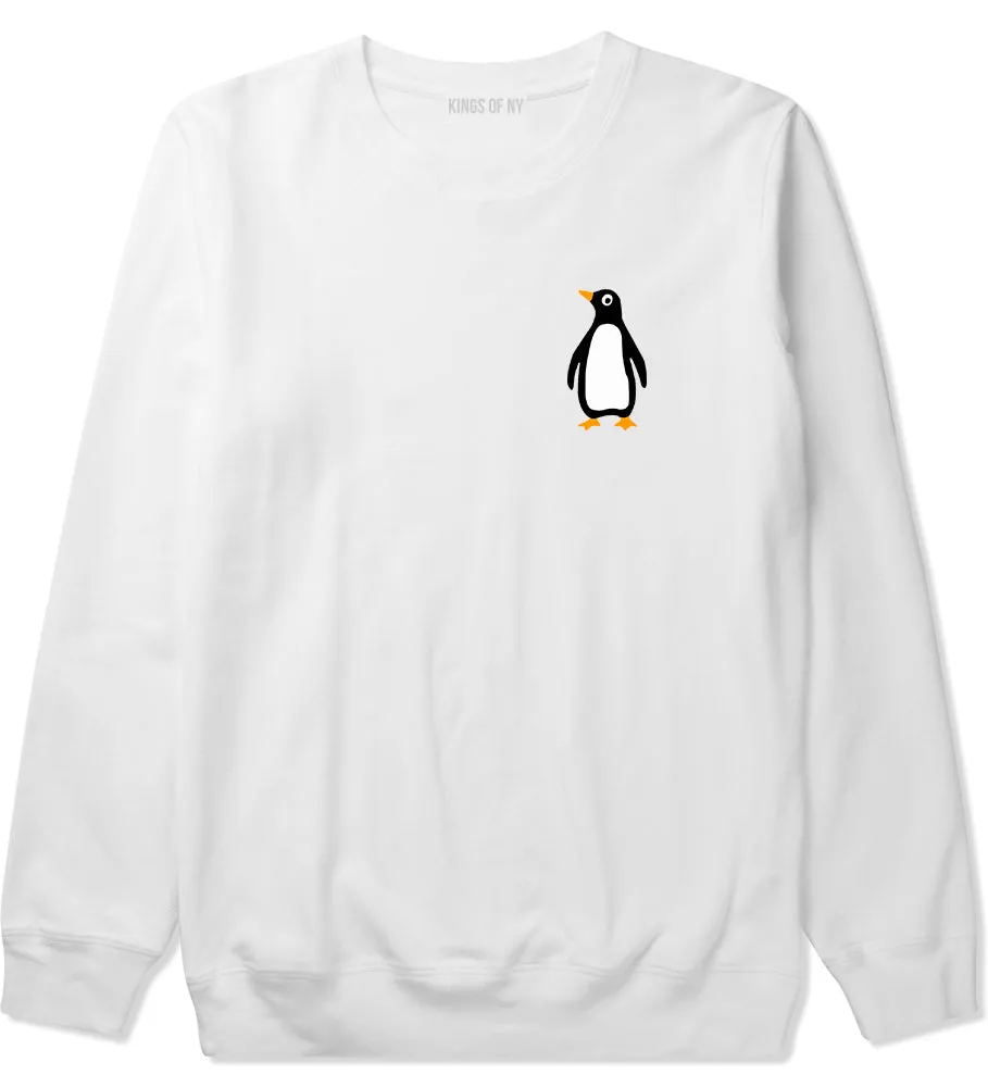 Penguin Animal Chest Mens Crewneck Sweatshirt