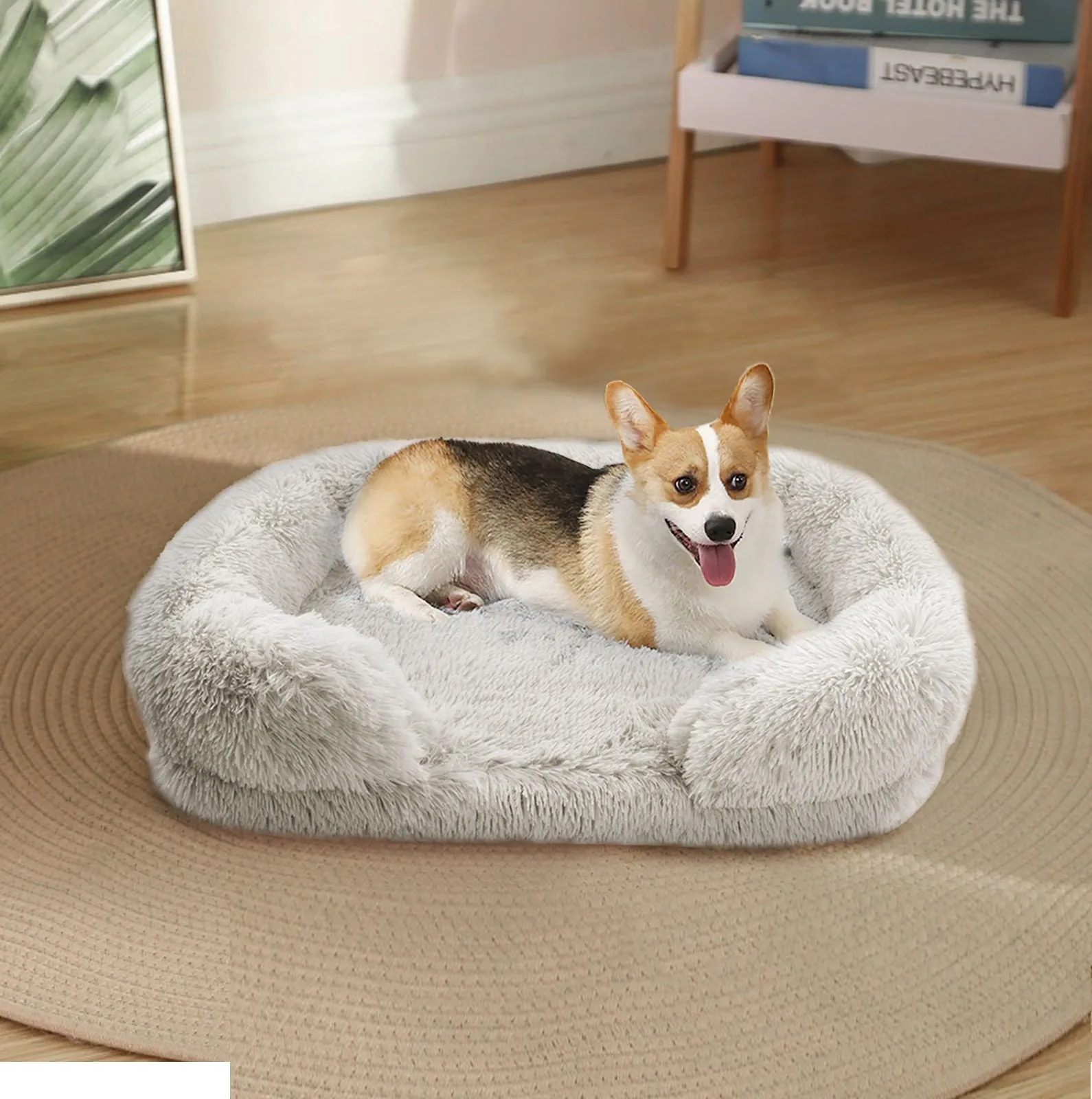 Pet Dog Comfort Bed Plush Bed Comfortable Nest Removable Cleaning Kennel XL