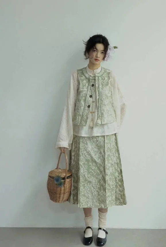 Pistachio 开心果 Modernized French Ming Dynasty Yuanling Midi Mamian Summer Set