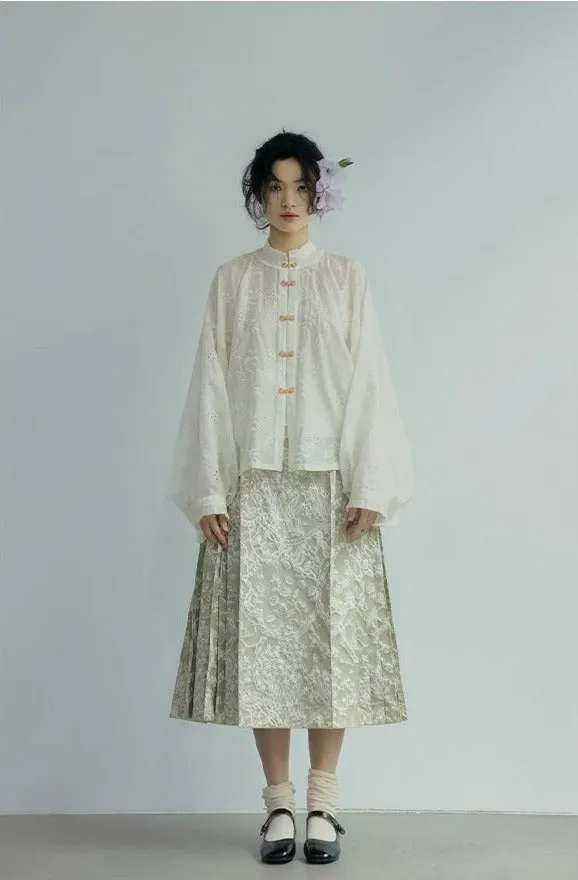 Pistachio 开心果 Modernized French Ming Dynasty Yuanling Midi Mamian Summer Set