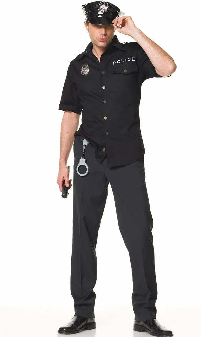 Policeman Deluxe Mens Fancy Dress Costume