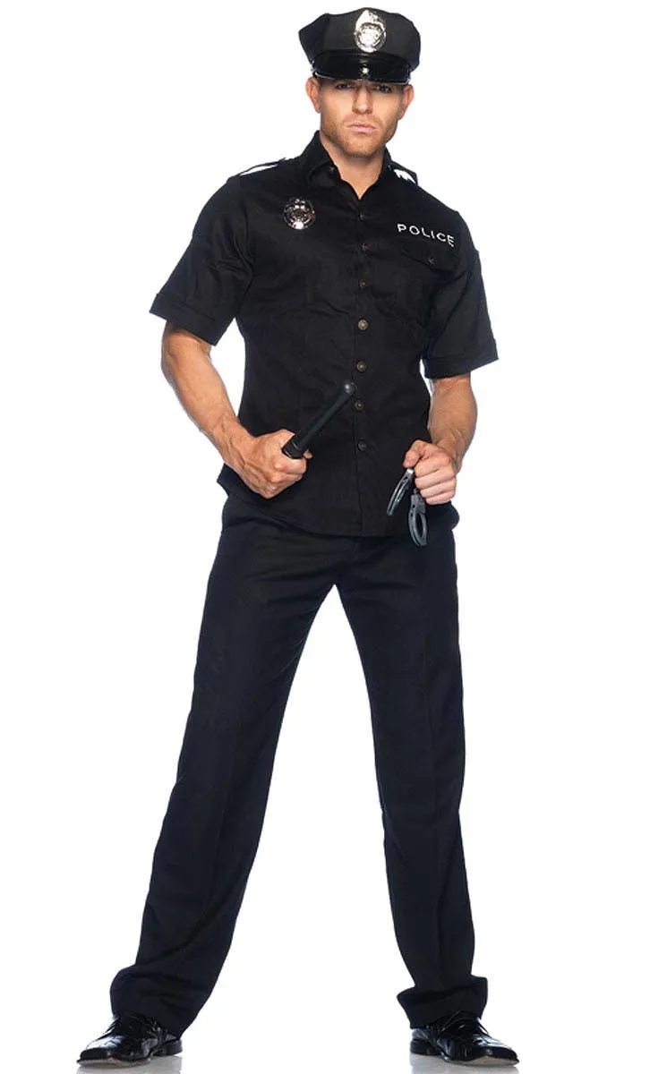 Policeman Deluxe Mens Fancy Dress Costume