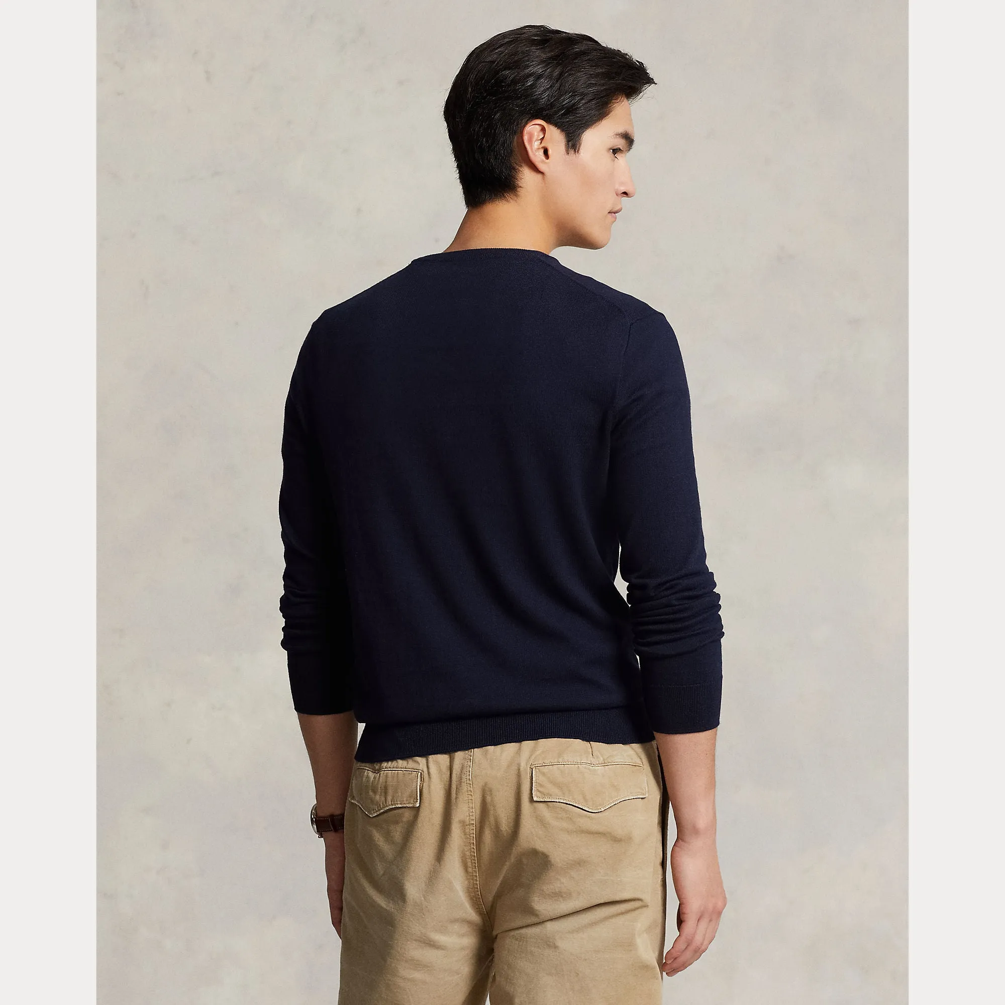 Polo Ralph Lauren Slim Fit Cotton Sweater - Navy