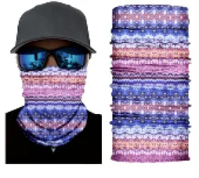 PURPLE ABSTRACT  SEAMLESS BANDANA FACE COVER TUBE MULTIFUNCTION MASK WRAPS