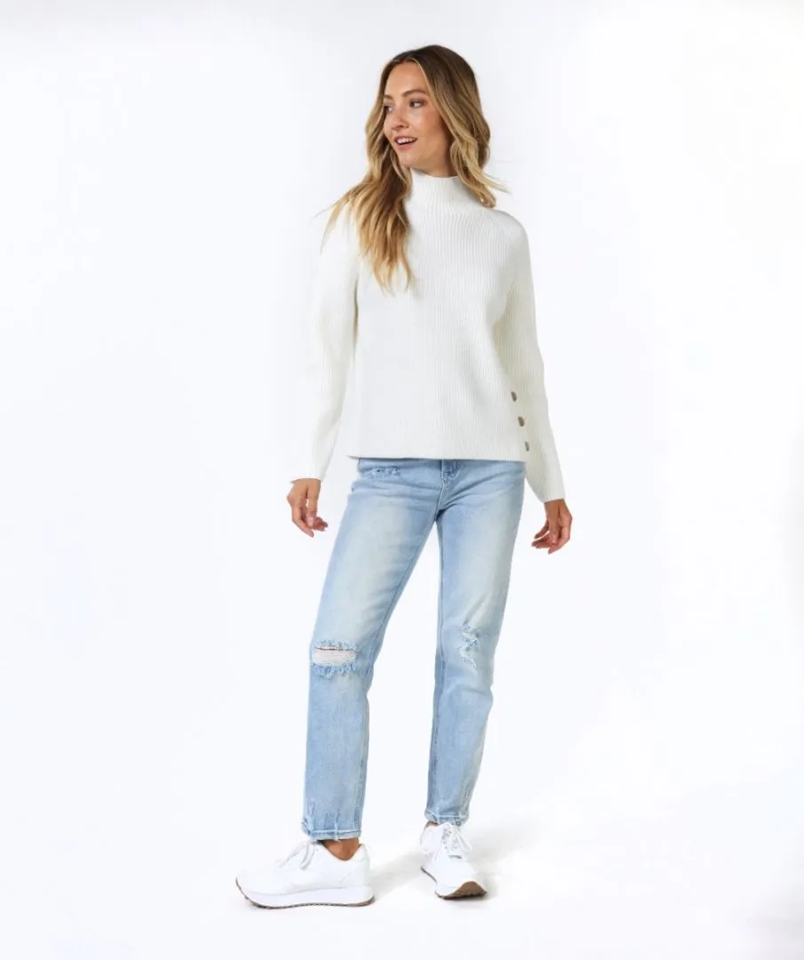 Raglan Snap Button Sweater