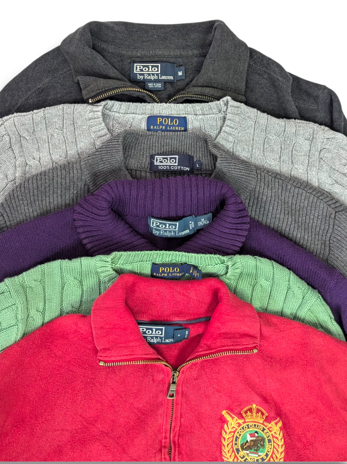 Ralph Lauren 1/4 Zip Cable Knit Sweaters 20 Pcs (A11)