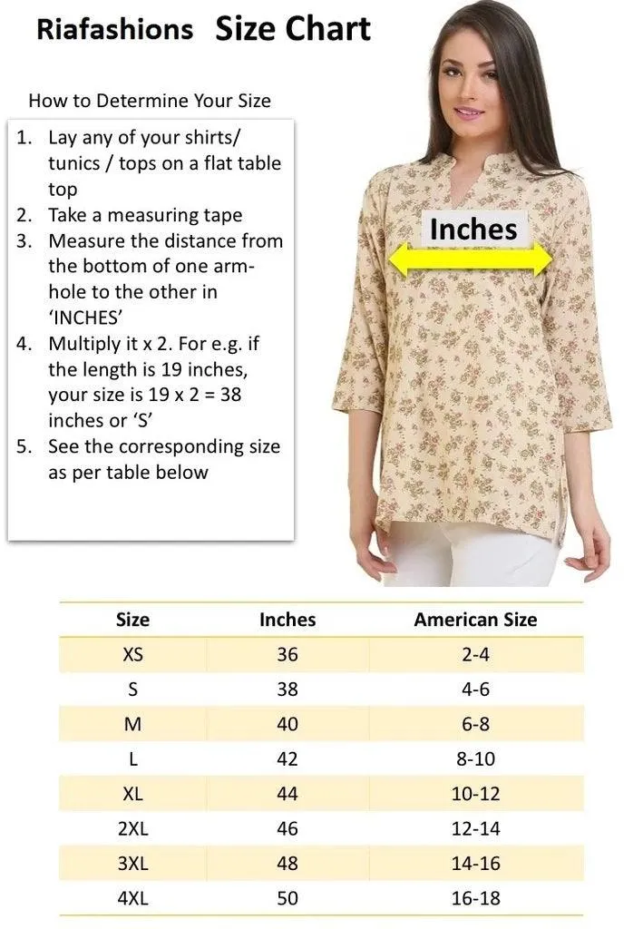 Readymade Polyester fabric Casual Wear Short Tunic