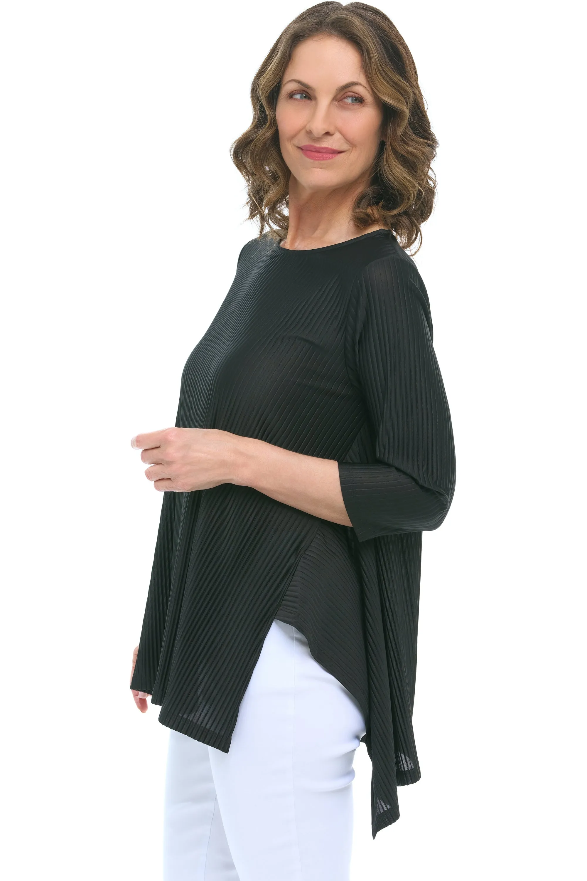 Reanna Tres Chic Pleated  Top