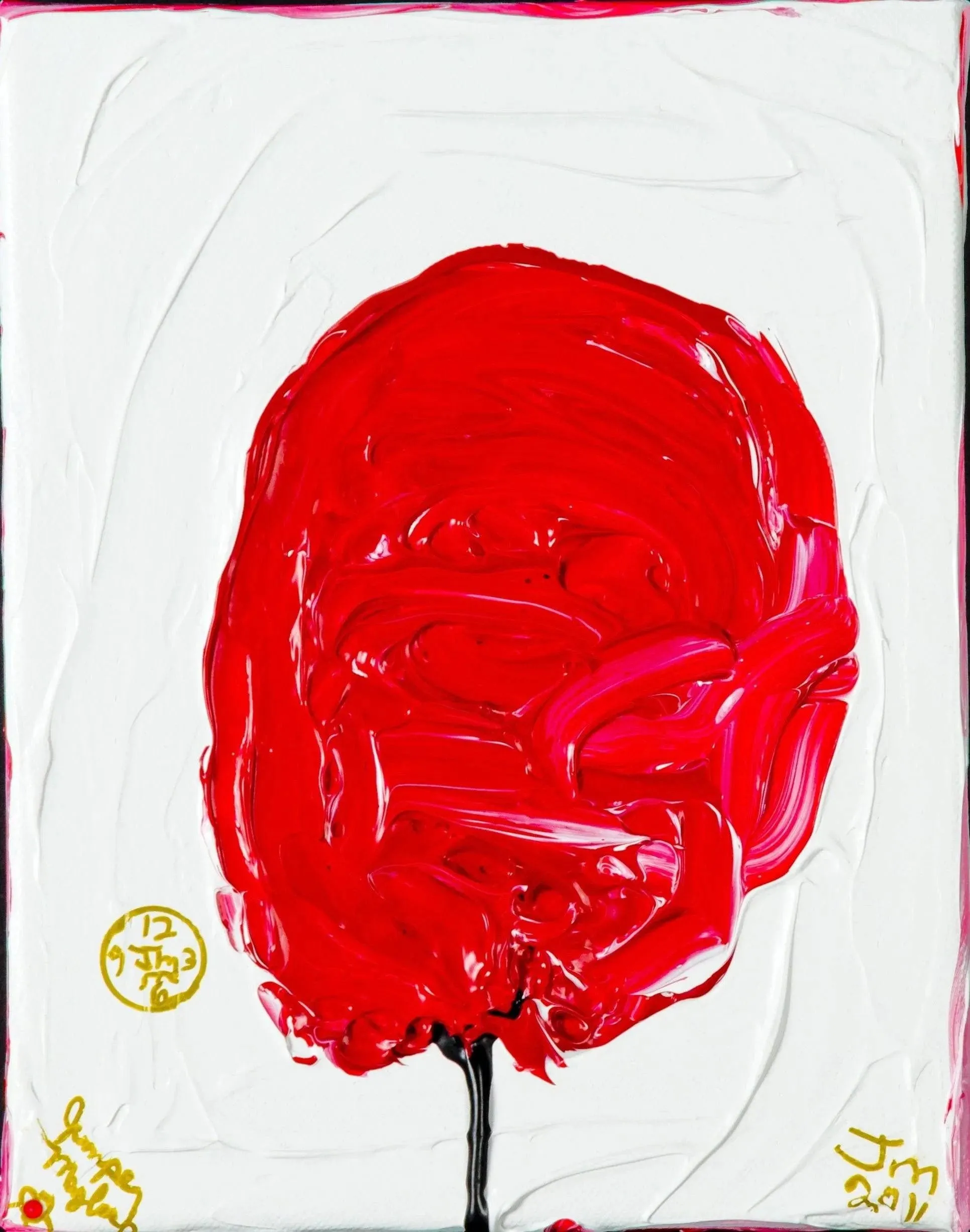 Red Cotton Candy #2 - Original Painting