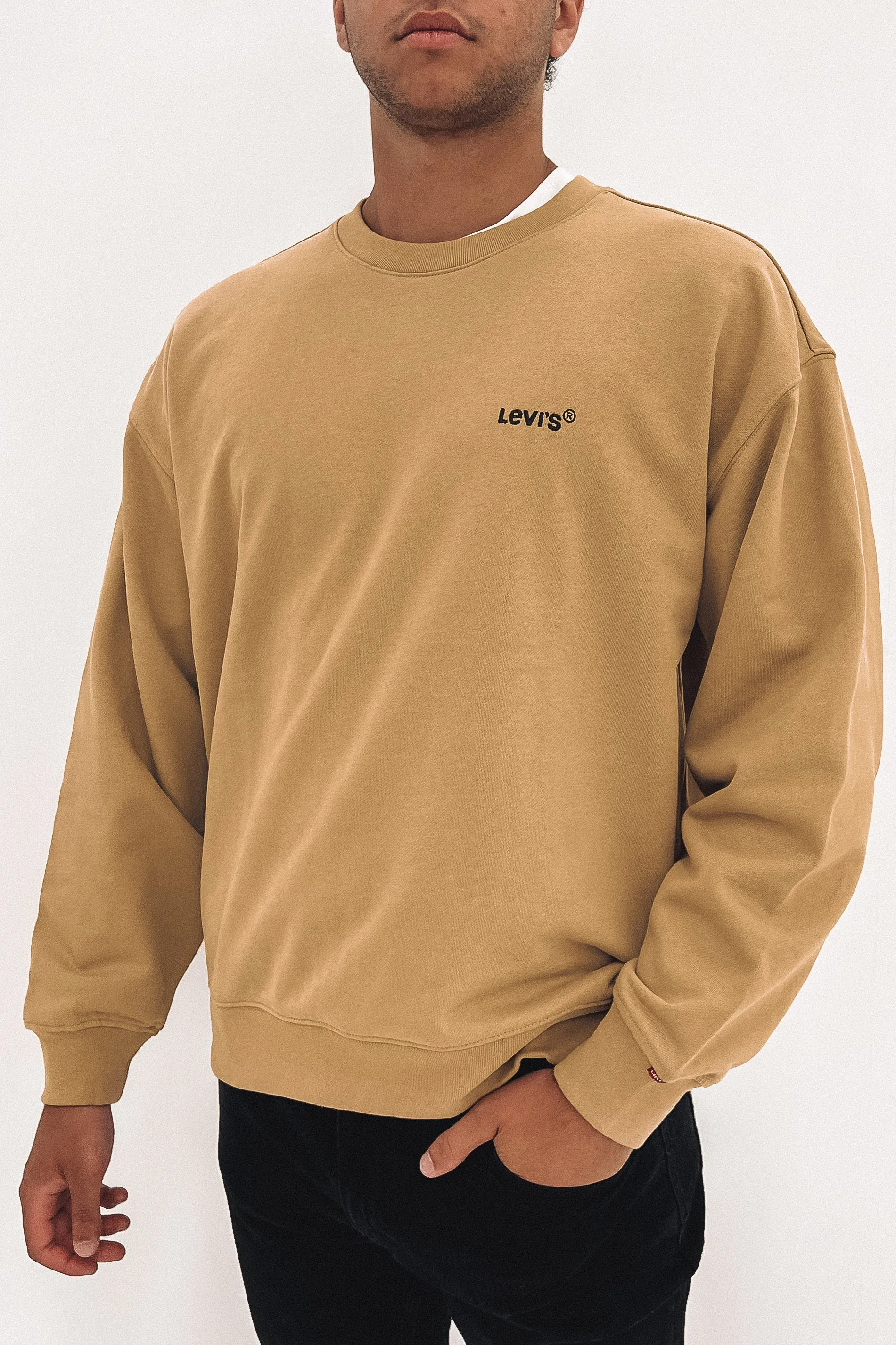 Red Tab Sweats Crewneck Jumper Petrified Oak