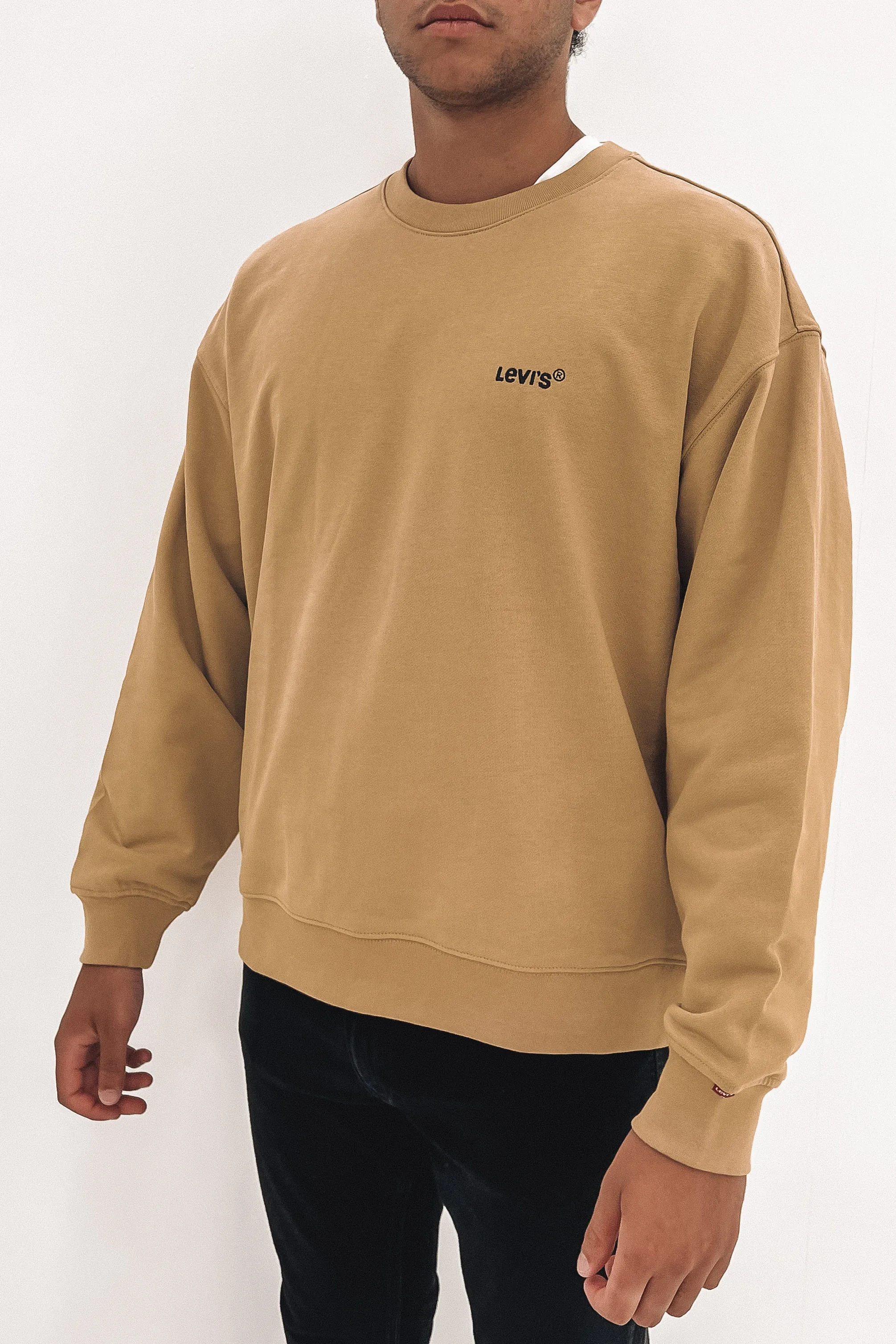 Red Tab Sweats Crewneck Jumper Petrified Oak