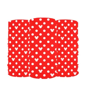 Red With White Mickey Polka Dots Multifunctional Headwear (Pack of 3)