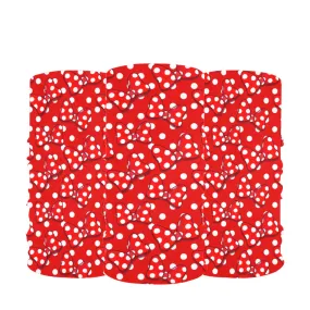 Red With White Polka Dot And Bows Multifunctional Headwear (Pack of 3)