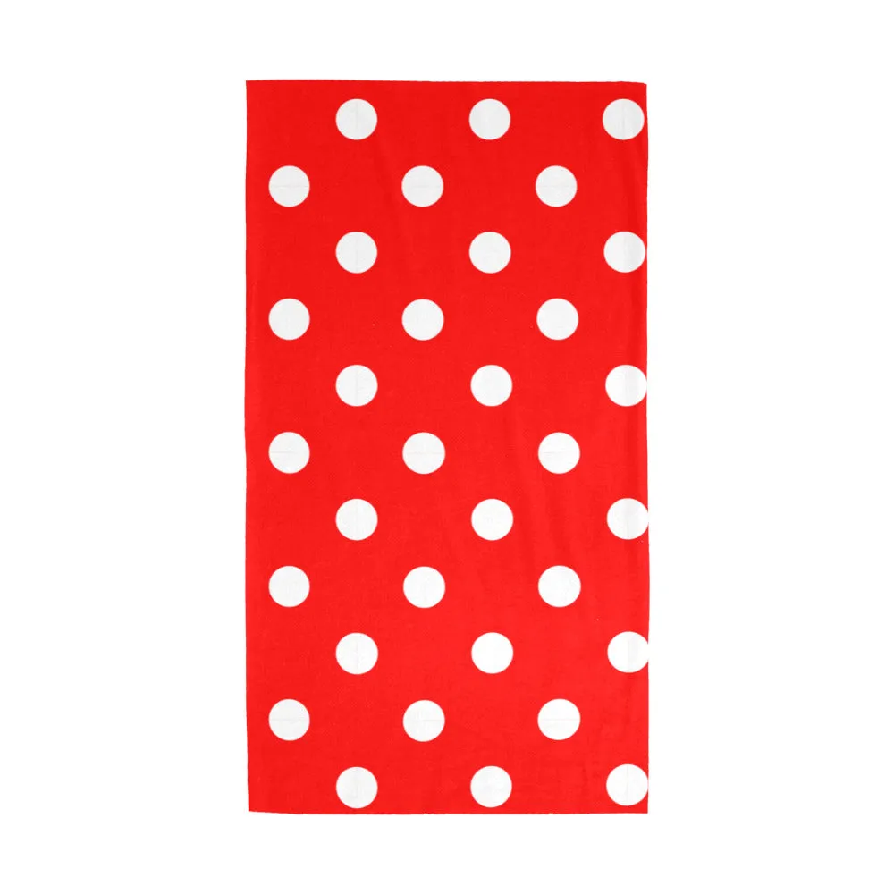 Red With White Polka Dots Multifunctional Headwear (Pack of 3)