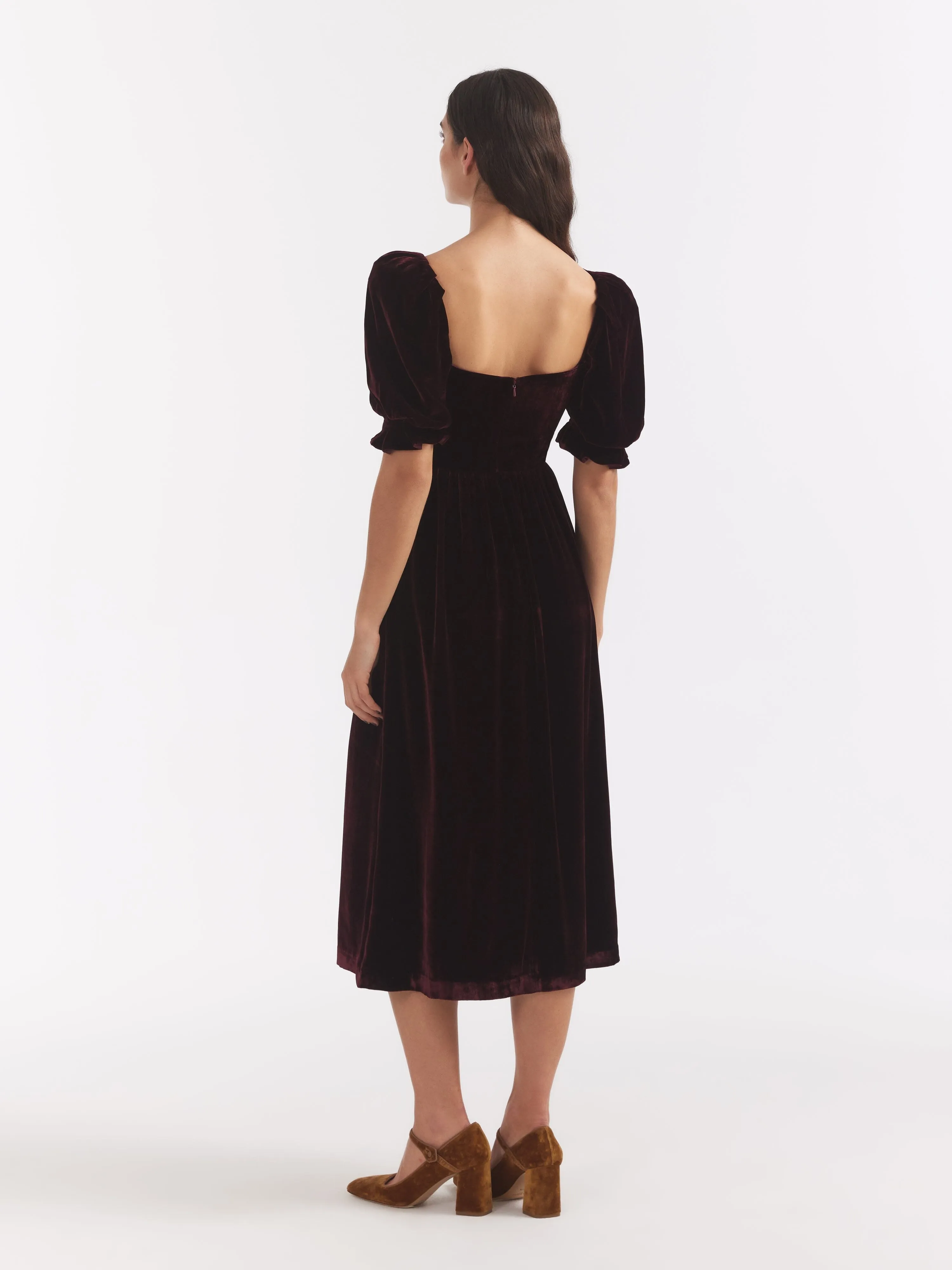 Rhea Dress in Burgundy