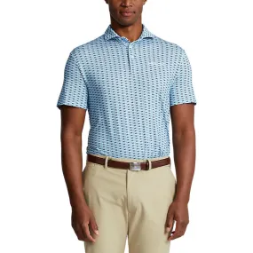 RLX Ralph Lauren Printed Lightweight Airflow Performance Polo - RLX Graphic Powder Blue