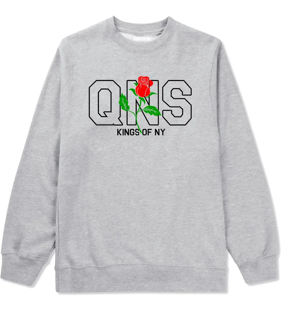 Rose QNS Queens Kings Of NY Mens Crewneck Sweatshirt