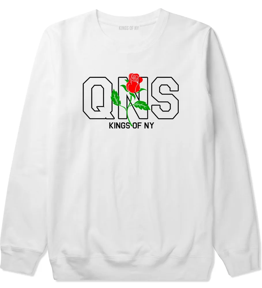 Rose QNS Queens Kings Of NY Mens Crewneck Sweatshirt