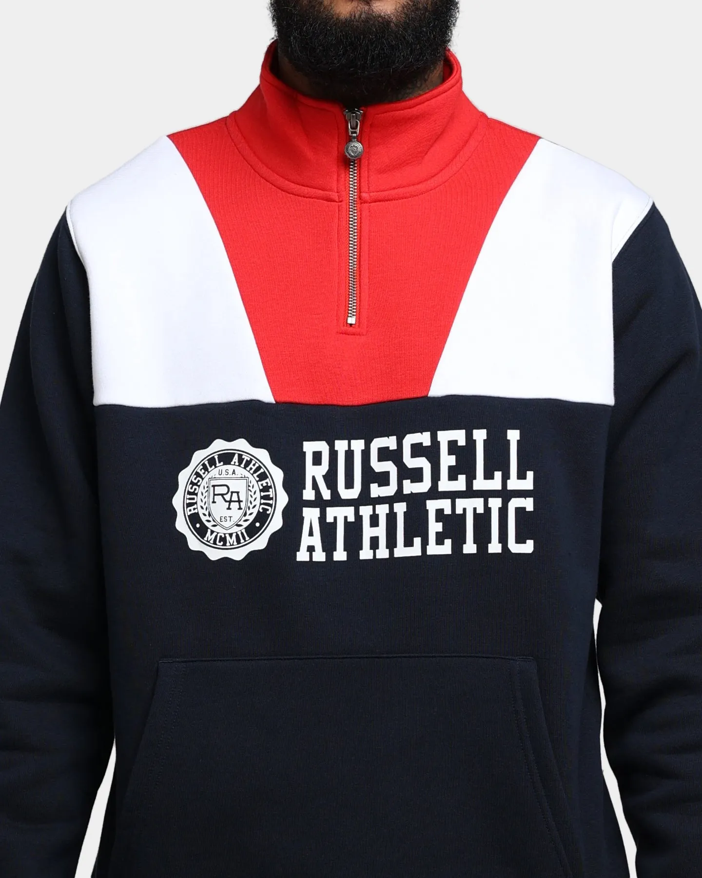 Russell Athletic Hellcat Three Quarter Zip Ink