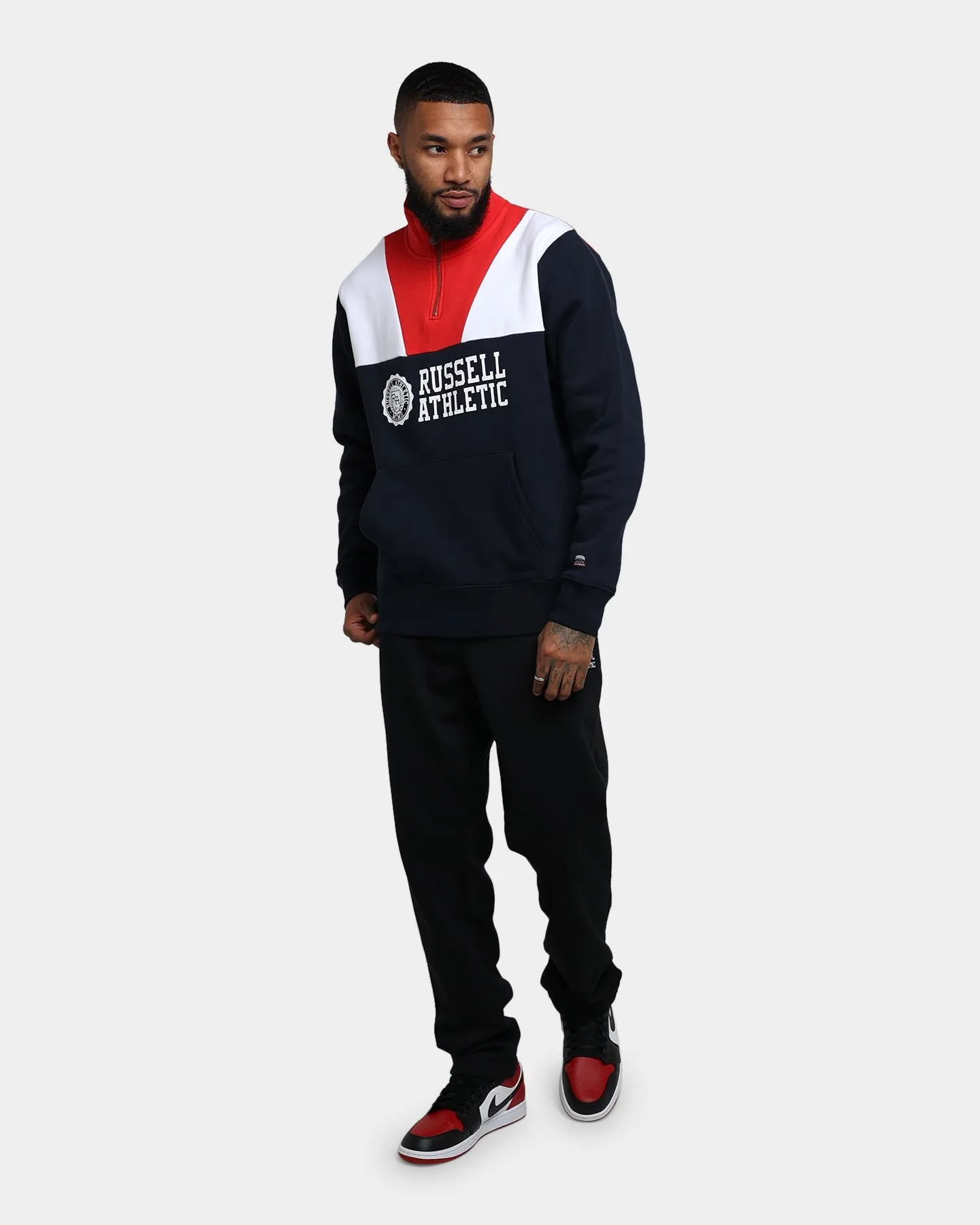 Russell Athletic Hellcat Three Quarter Zip Ink