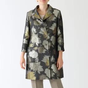 Sage Powder Noble Print Coat