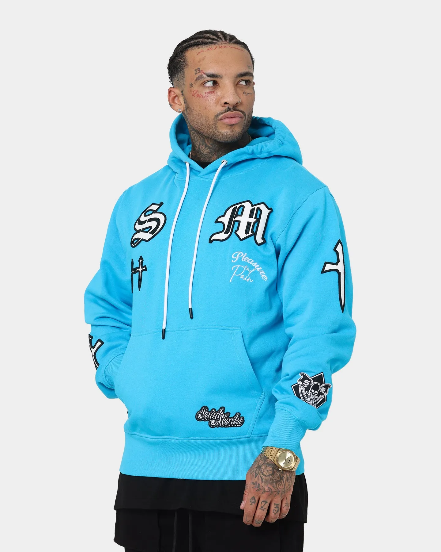 Saint Morta Graveyard Hoodie Cyan