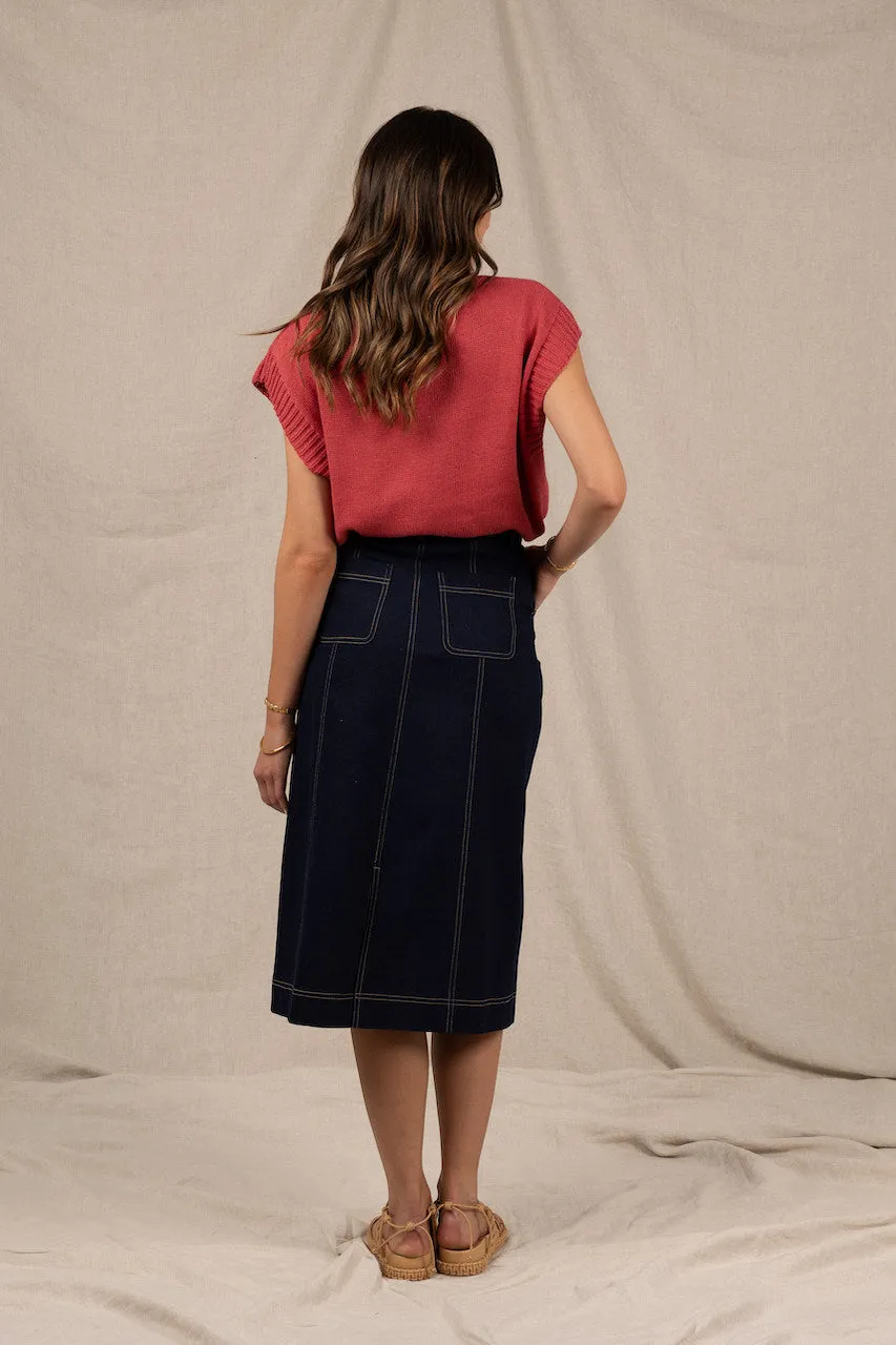 Saturn Skirt in Dark Blue