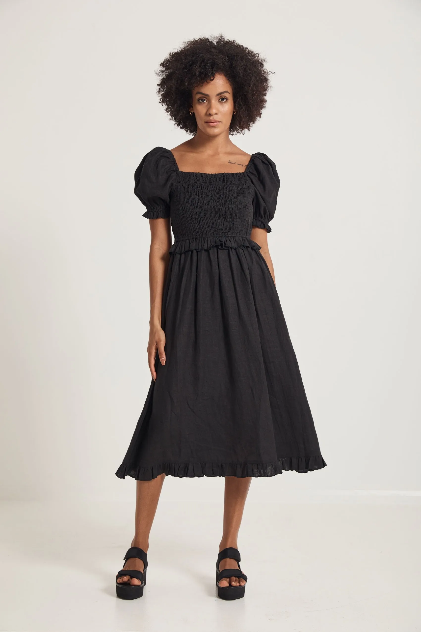 Shiloh Linen Midi Dress