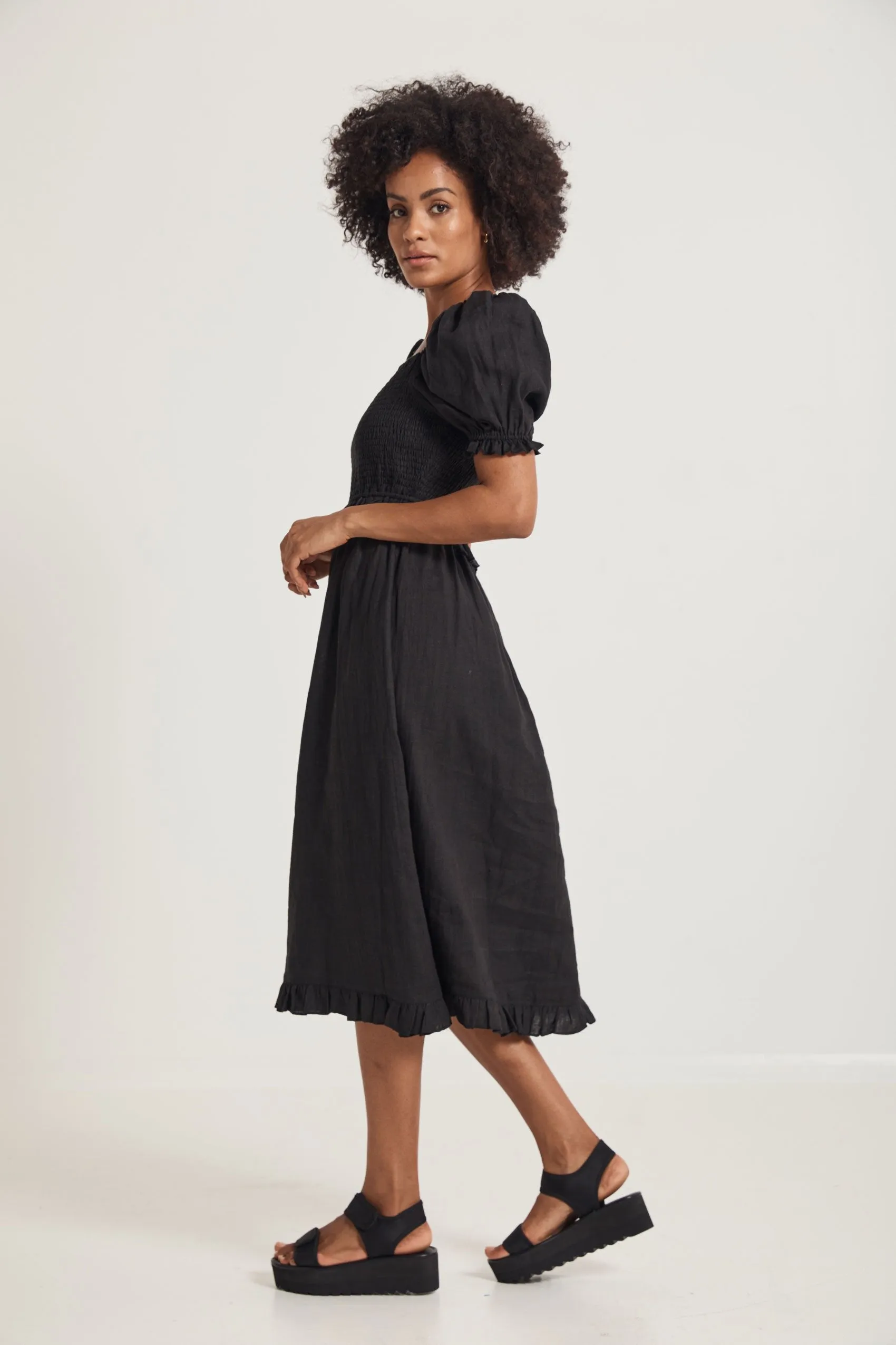 Shiloh Linen Midi Dress