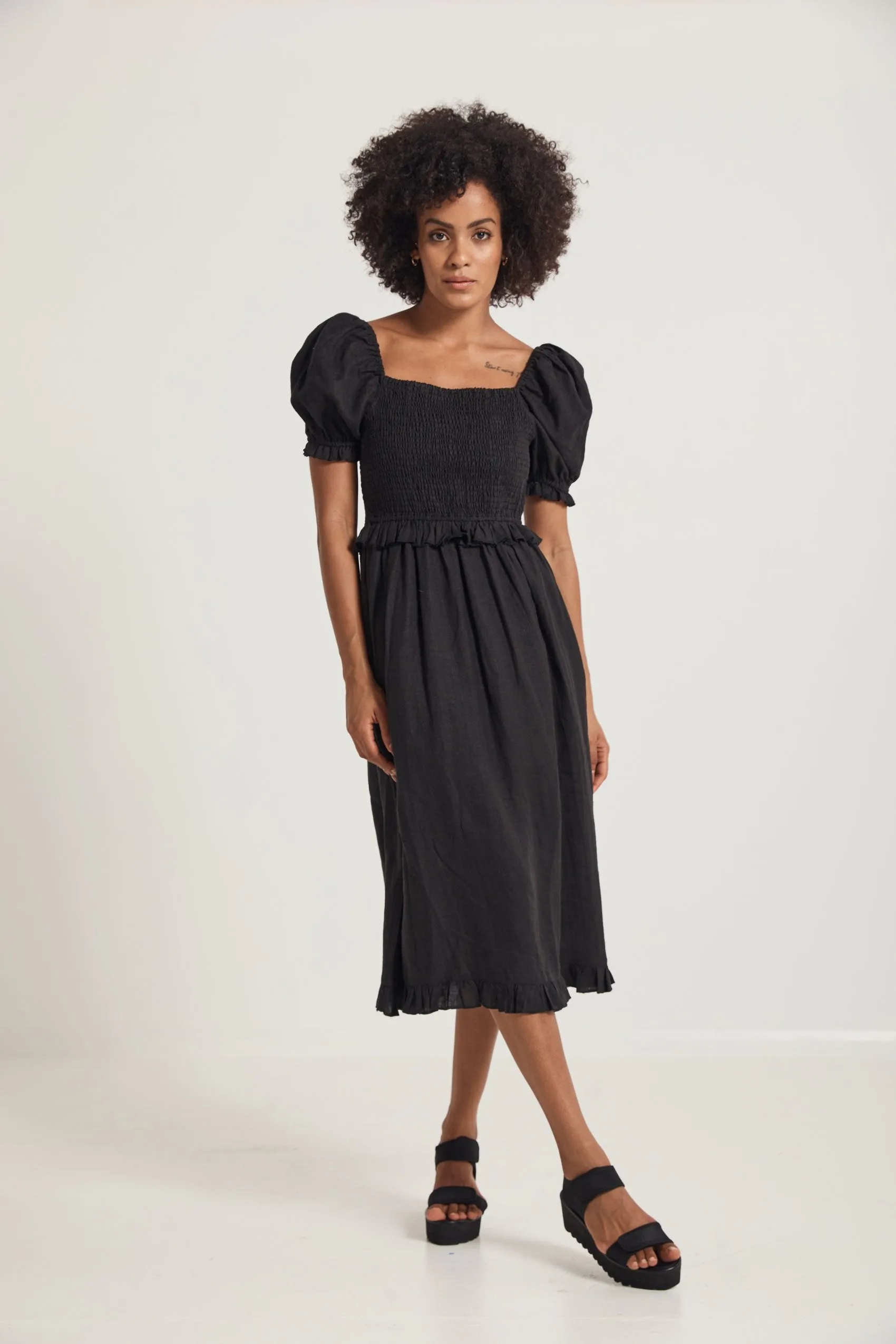 Shiloh Linen Midi Dress