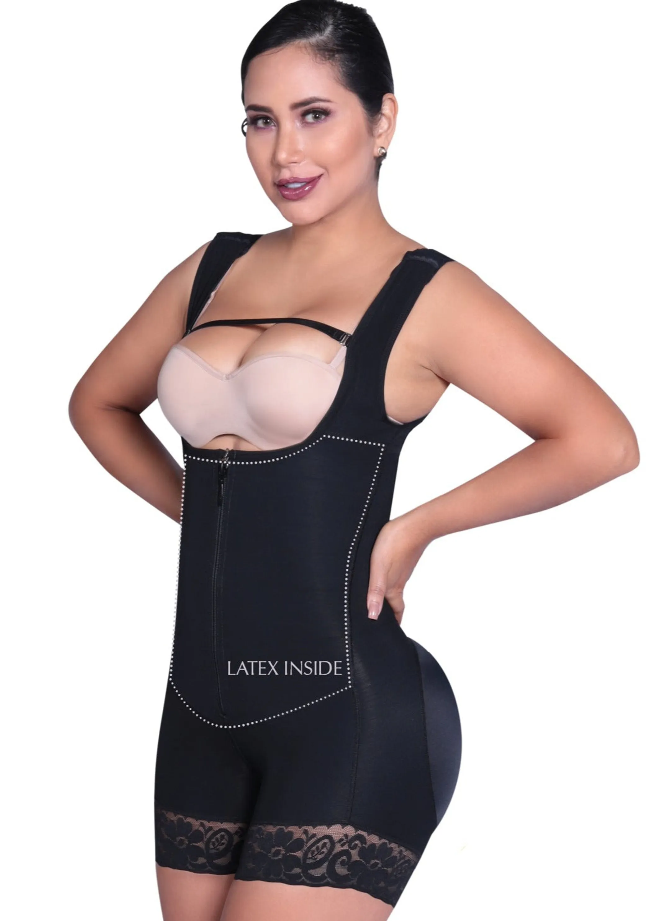 Siluet  Bodysuit Slimming Shaper with latex Wide Straps