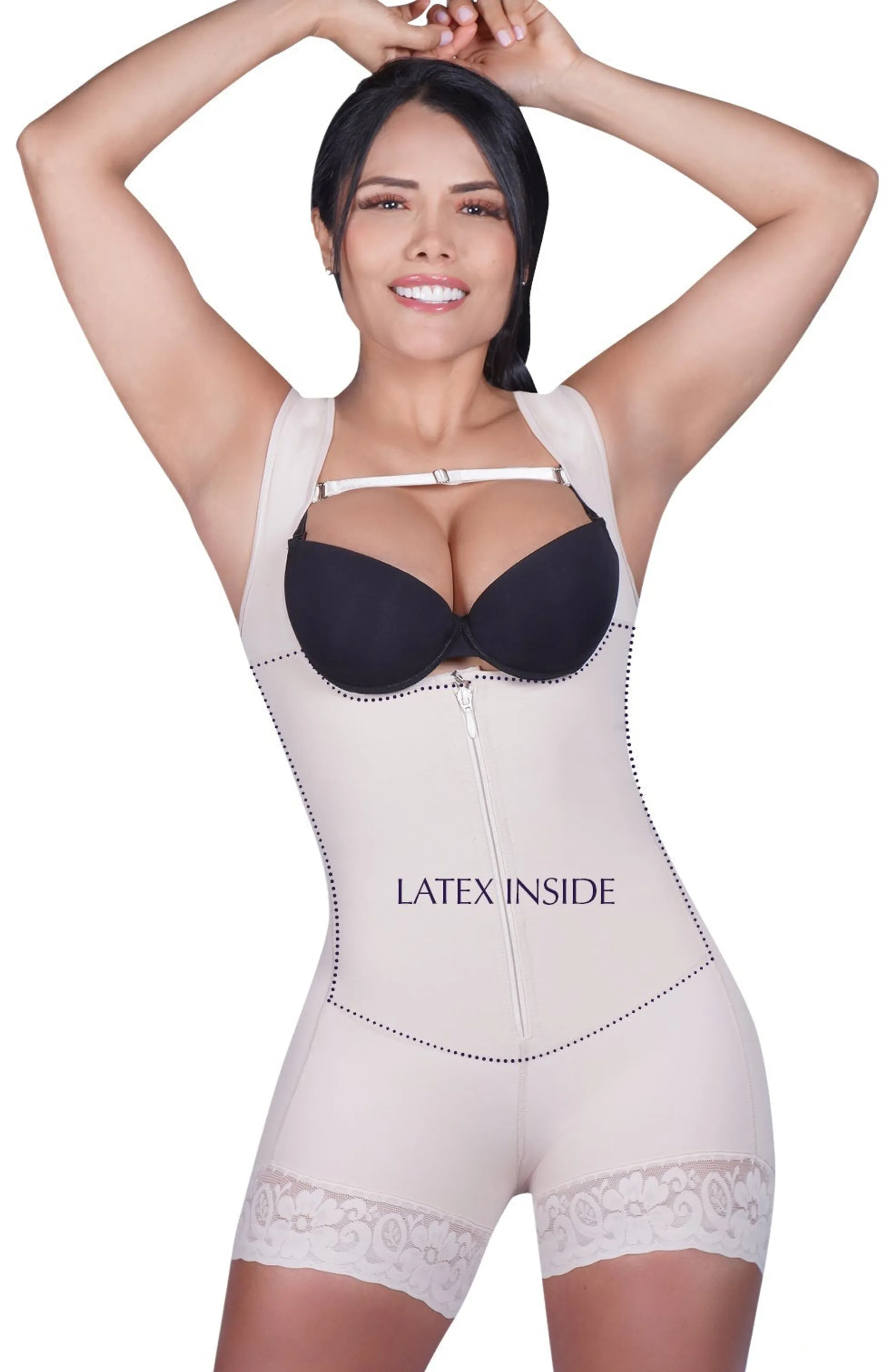 Siluet  Bodysuit Slimming Shaper with latex Wide Straps