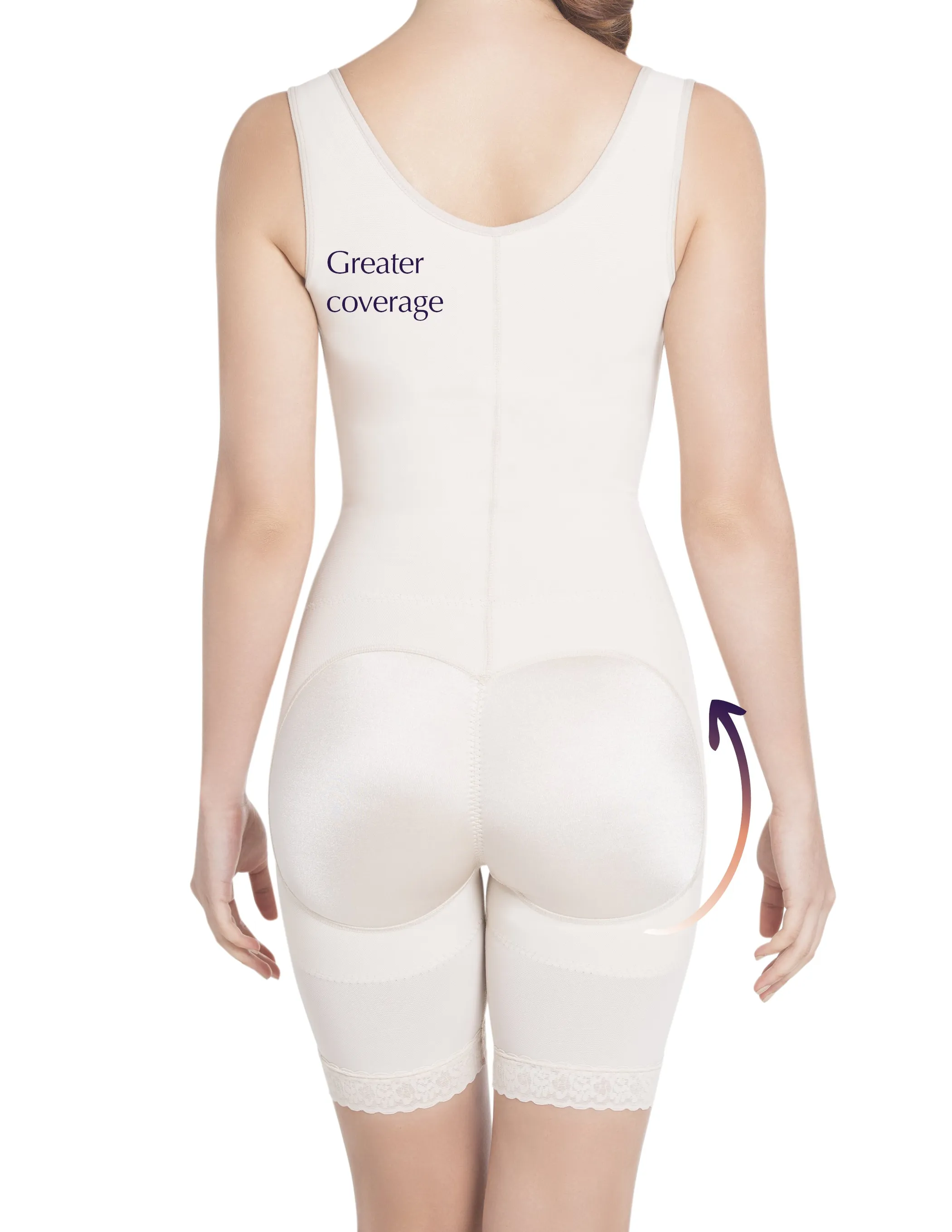 Siluet  Wide Straps Mid-Thigh Bodysuit Slimming Shaper