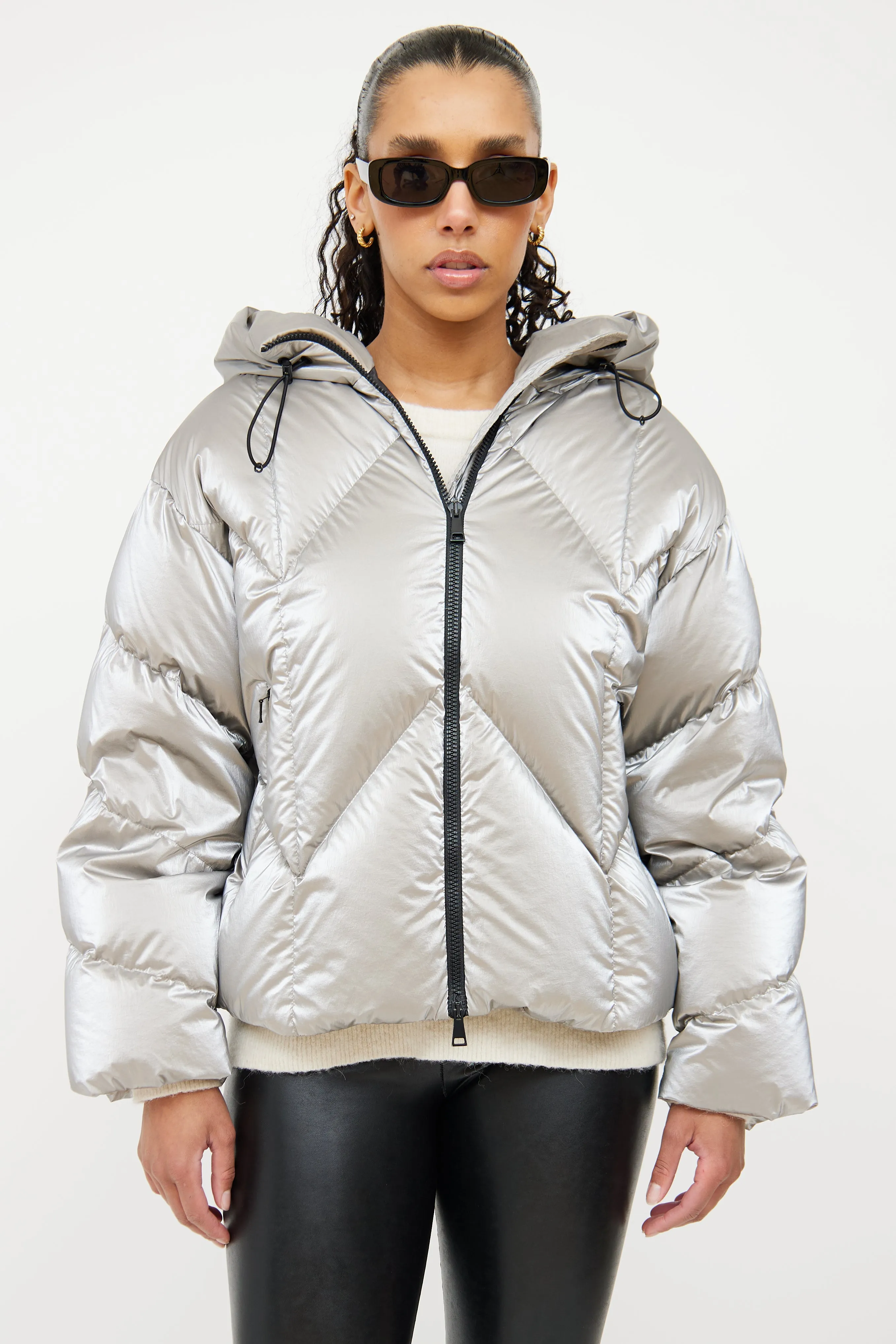 Silver Down Frele Chevron Jacket