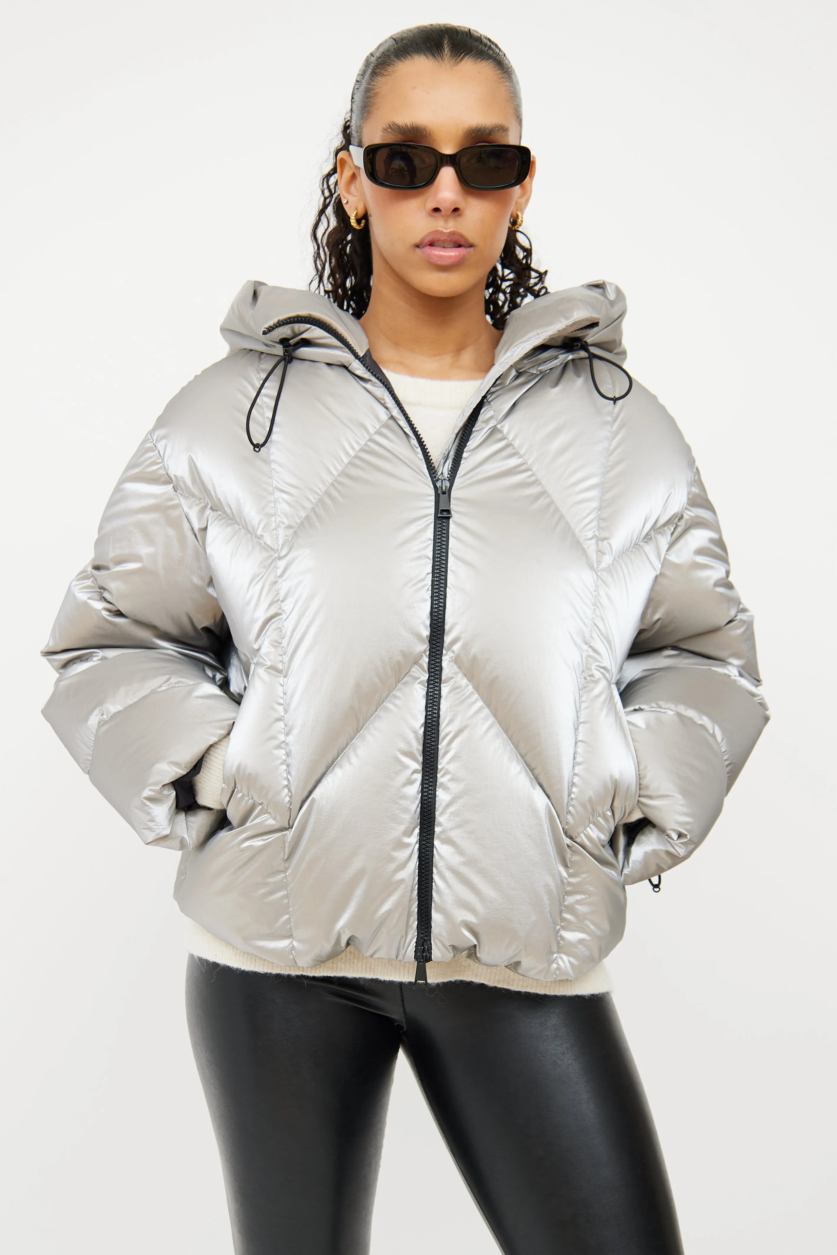 Silver Down Frele Chevron Jacket