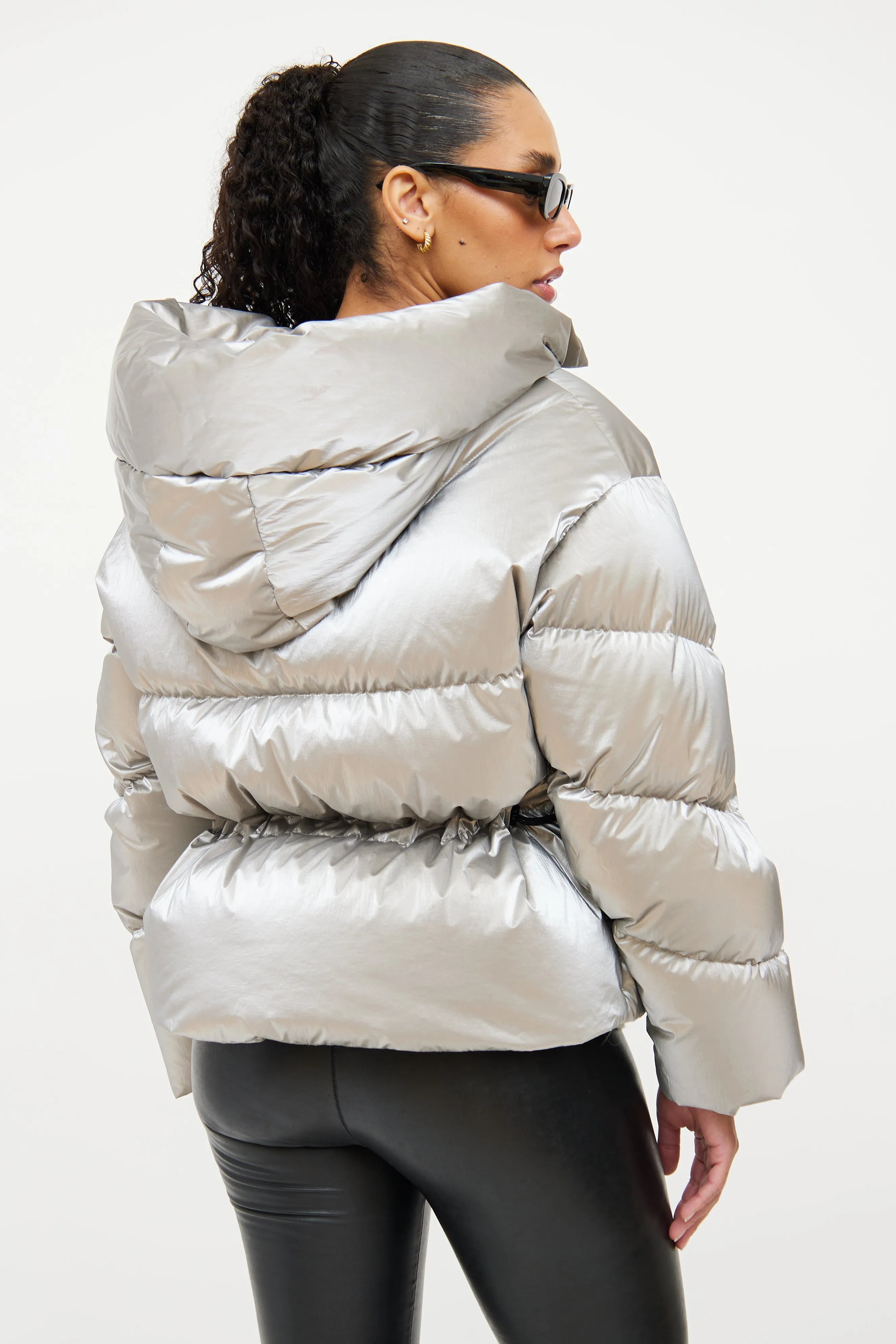 Silver Down Frele Chevron Jacket