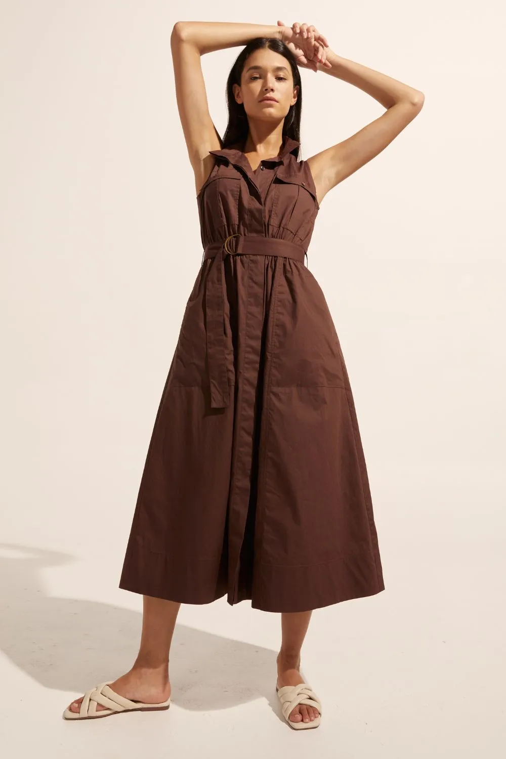 Snippet Dress in Carob