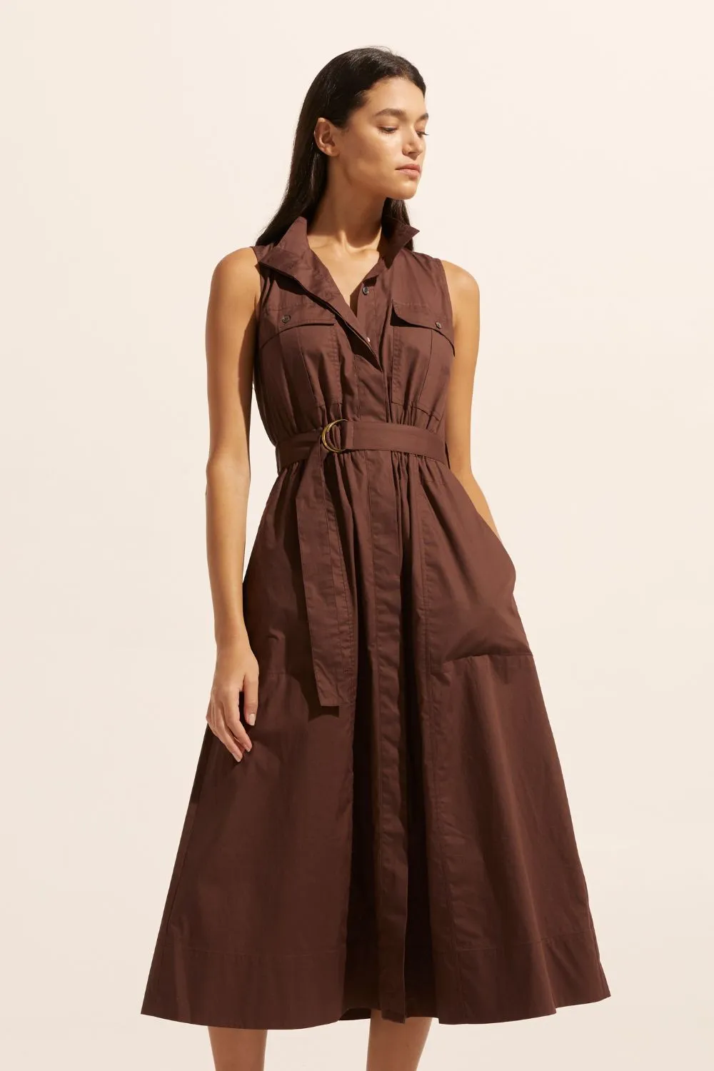 Snippet Dress in Carob