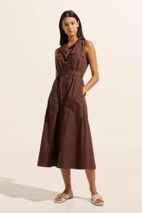 Snippet Dress in Carob