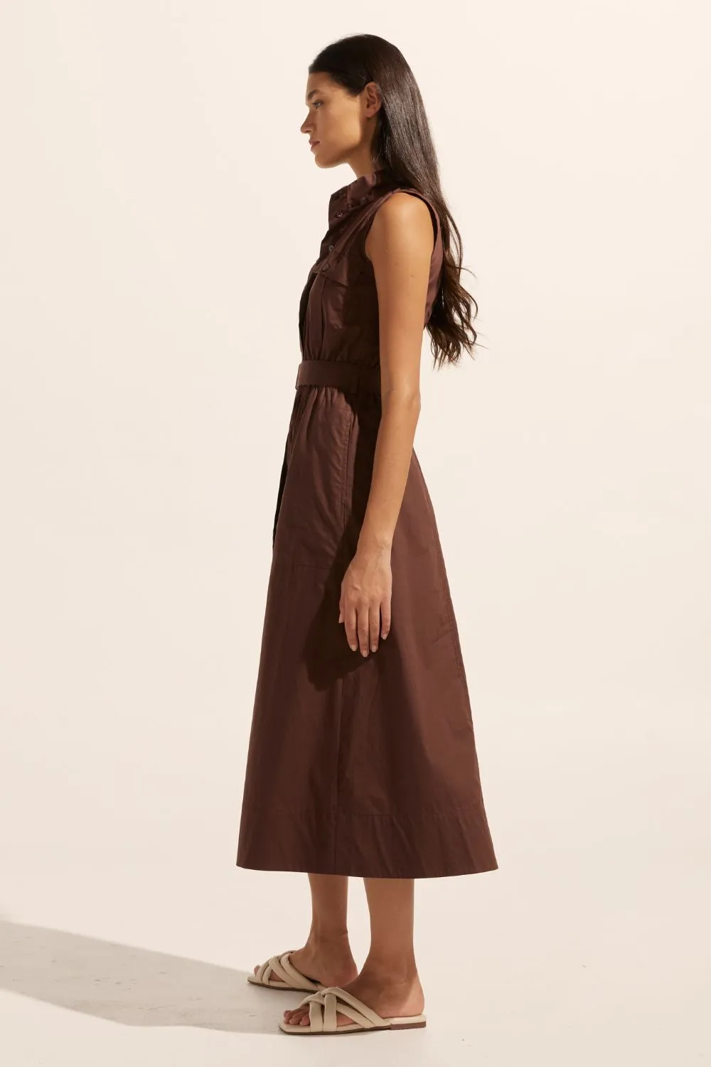 Snippet Dress in Carob