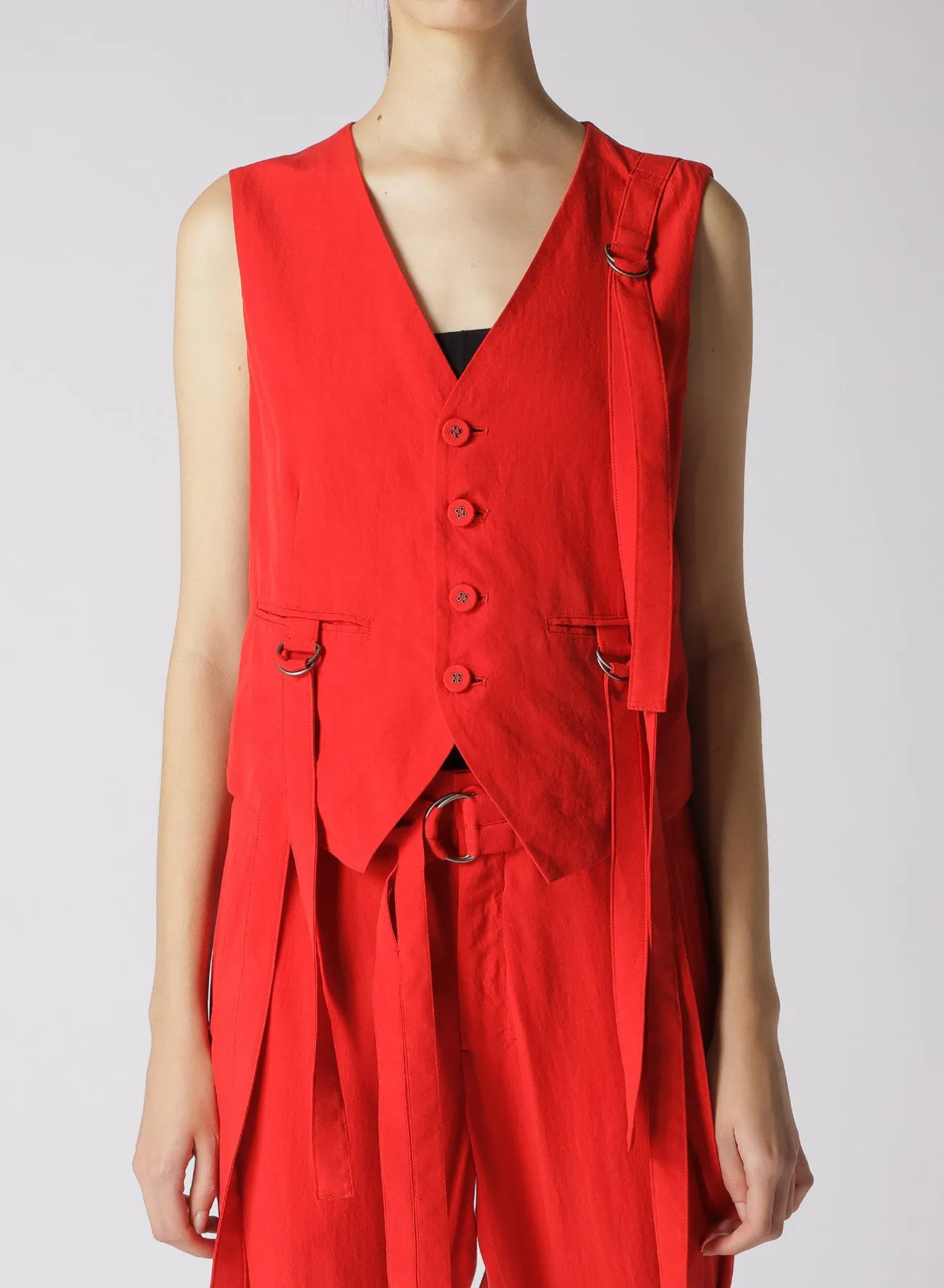 SOFT BROAD COTTON HANGING STRAP VEST