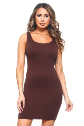 SOLID COLOR TANK DRESSS